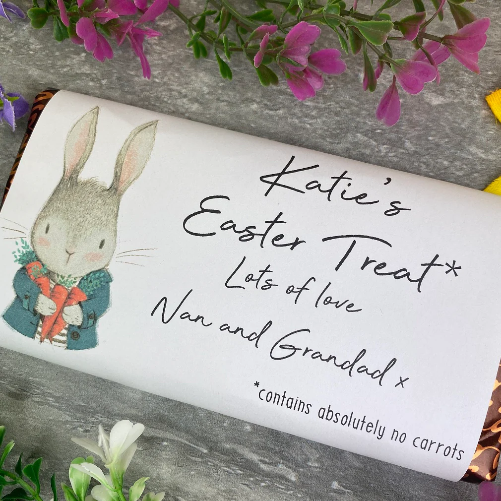 Easter Rabbit Personalised Chocolate Bar - Image 5