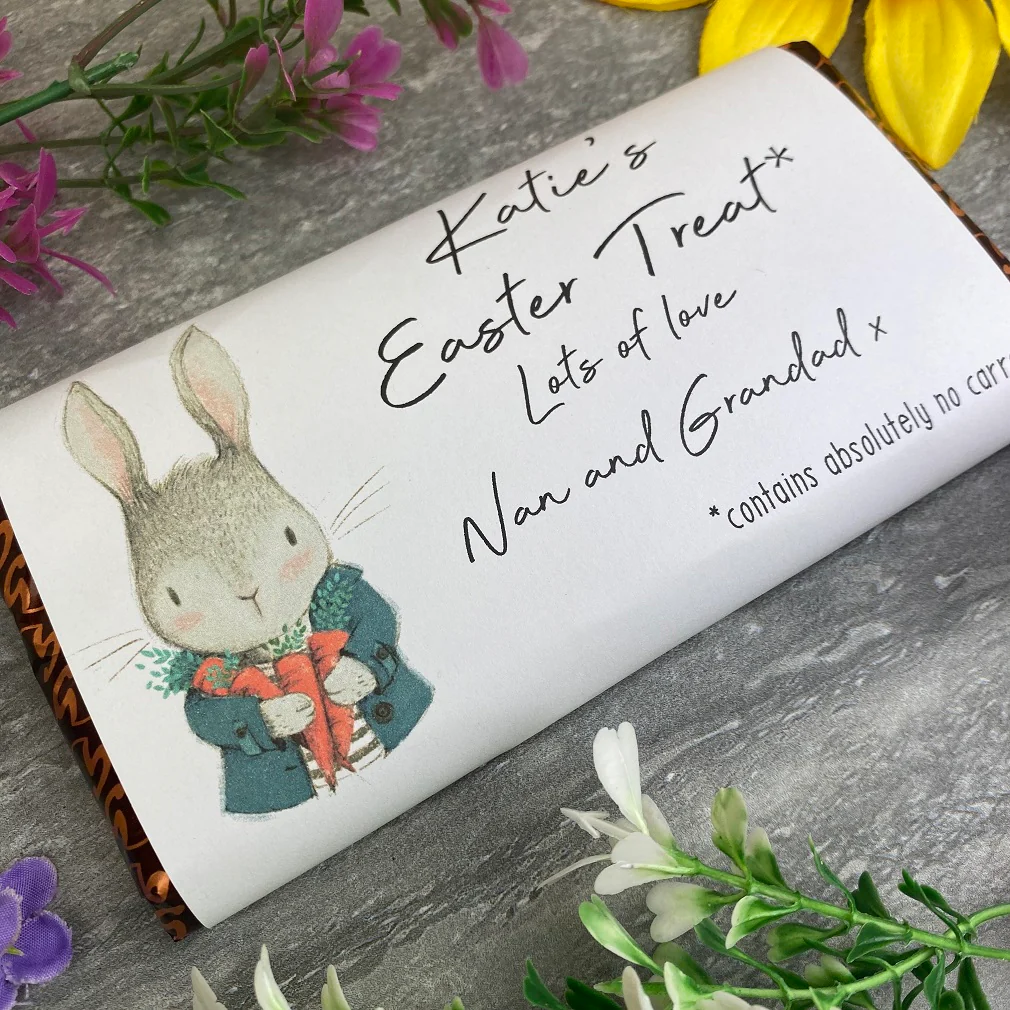 Easter Rabbit Personalised Chocolate Bar - Image 6