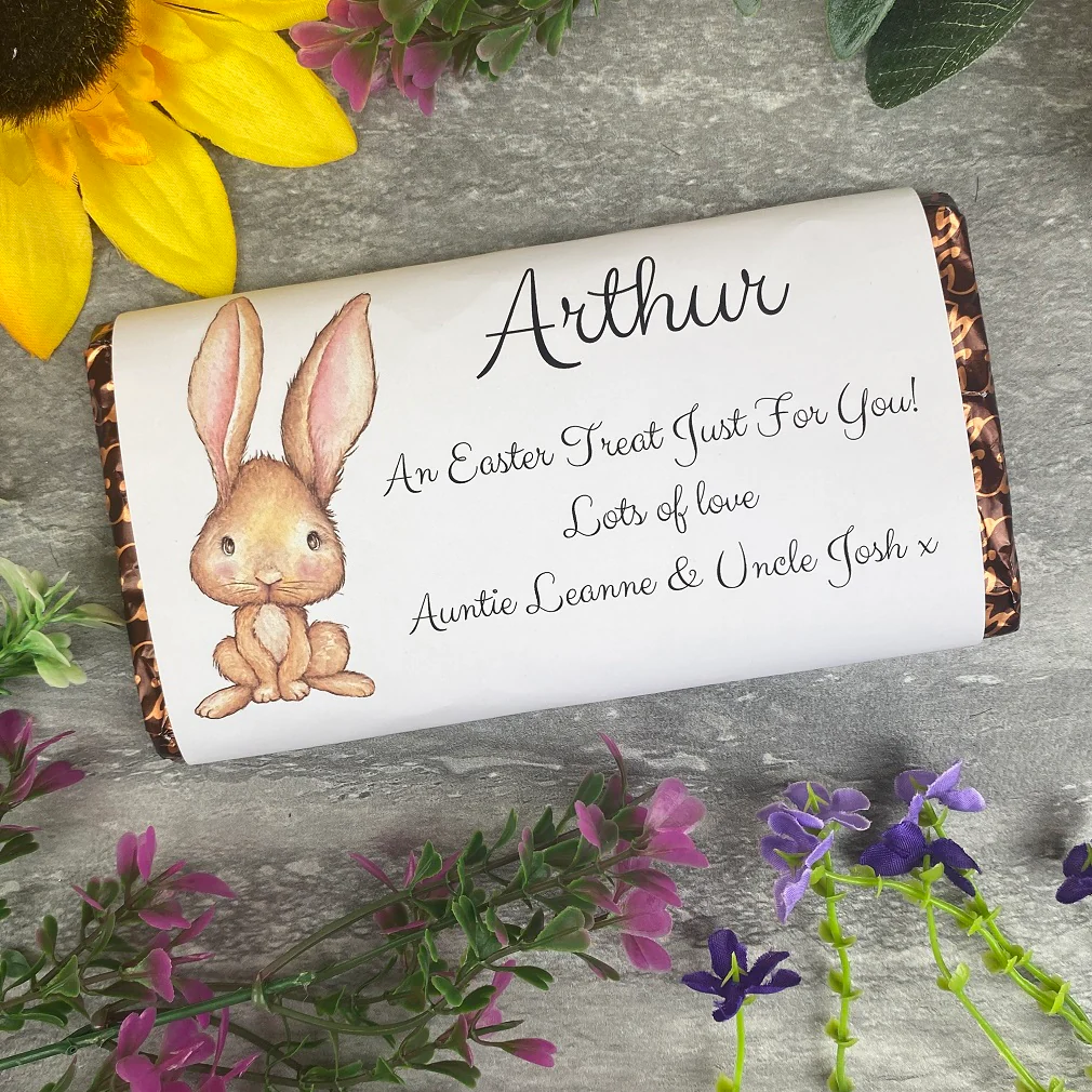 Easter Rabbit Personalised Chocolate Bar - Image 3