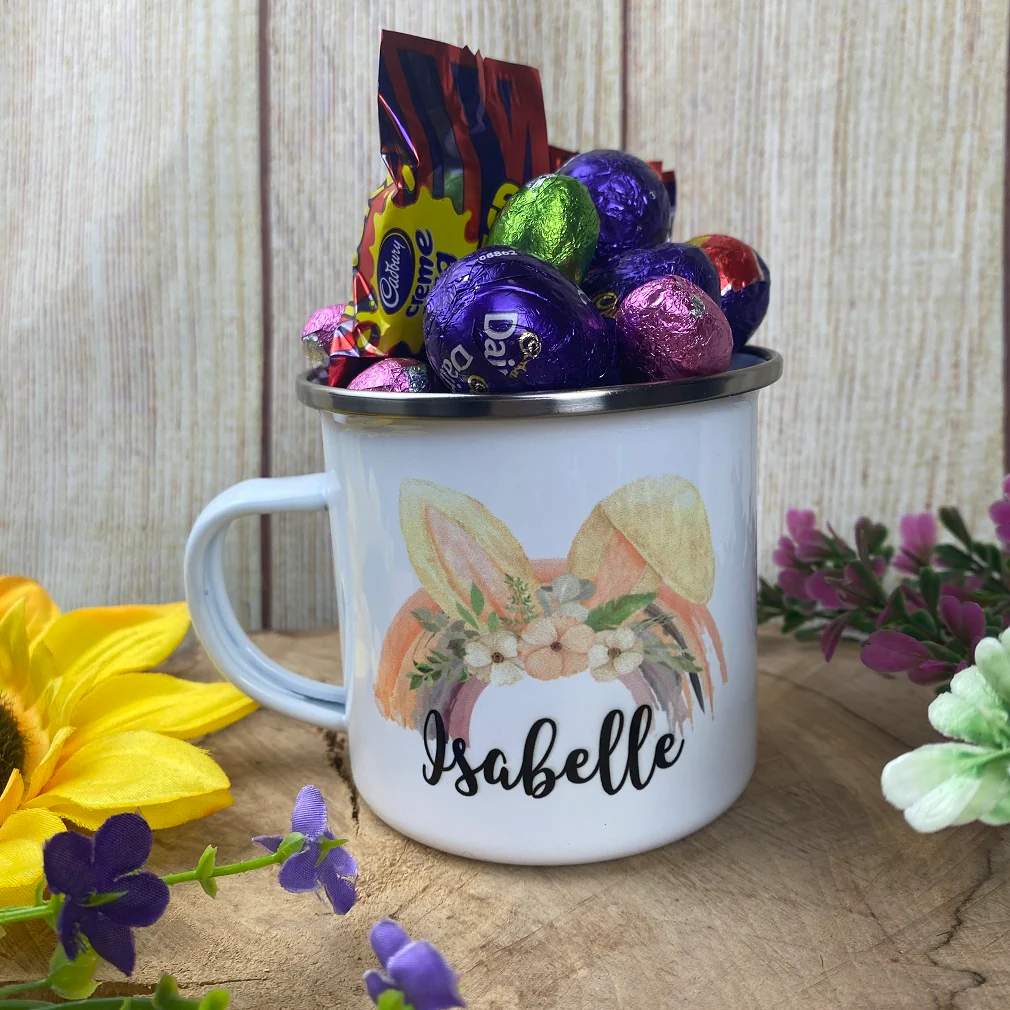 Easter Rainbow Personalised Enamel Mug - Image 8