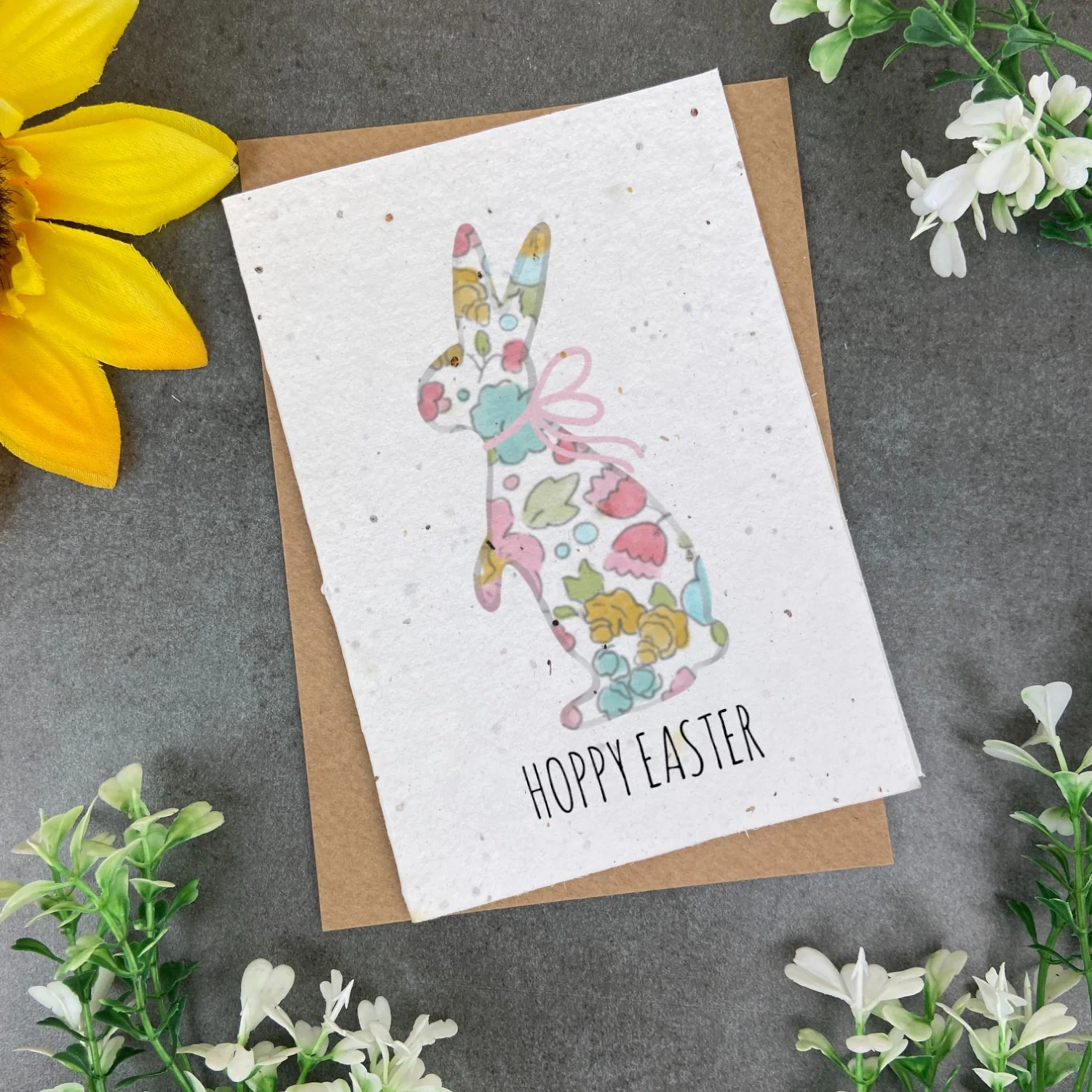 Easter Watercolour Rabbit Plantable Seed Card - Image 5