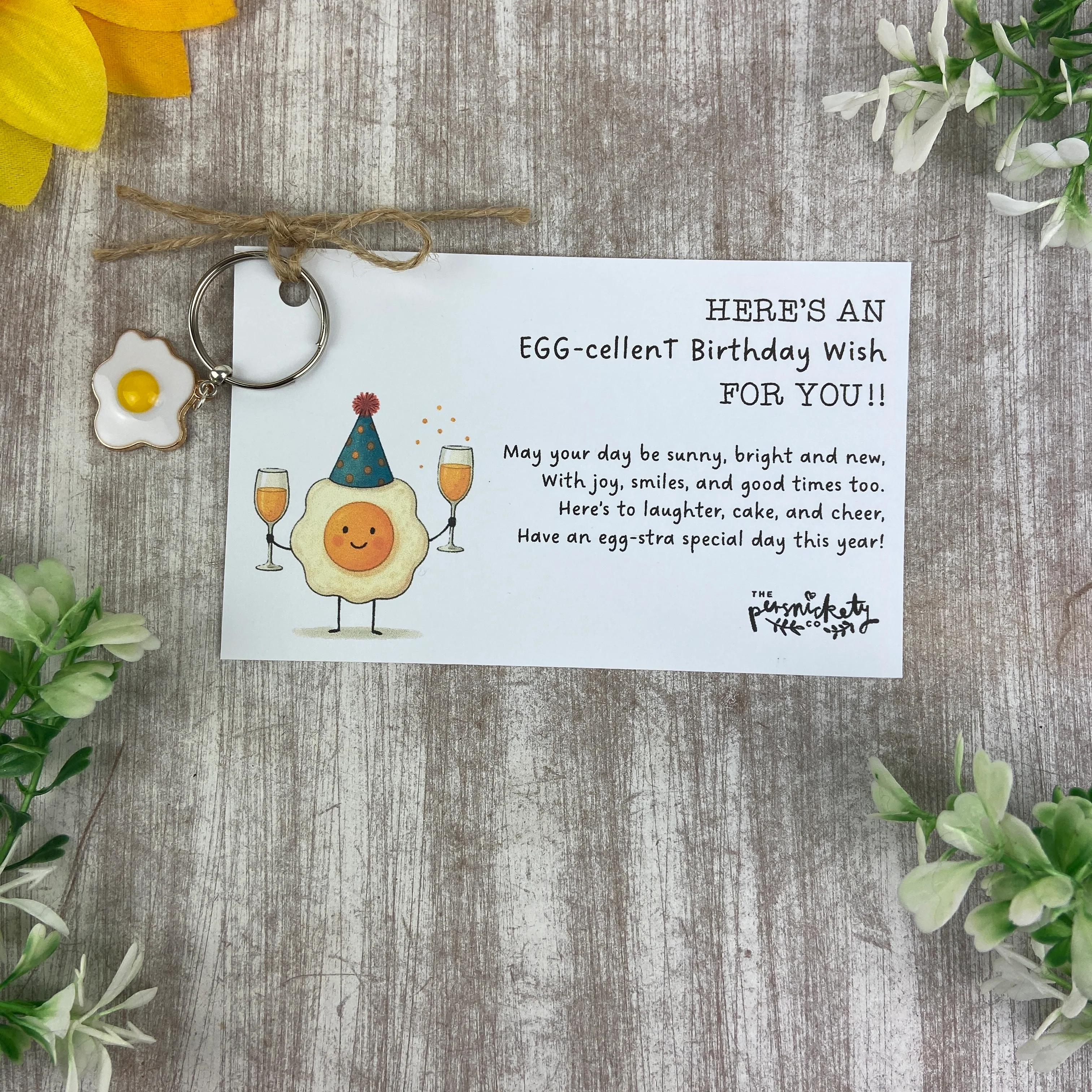 Egg-cellent Birthday Keyring