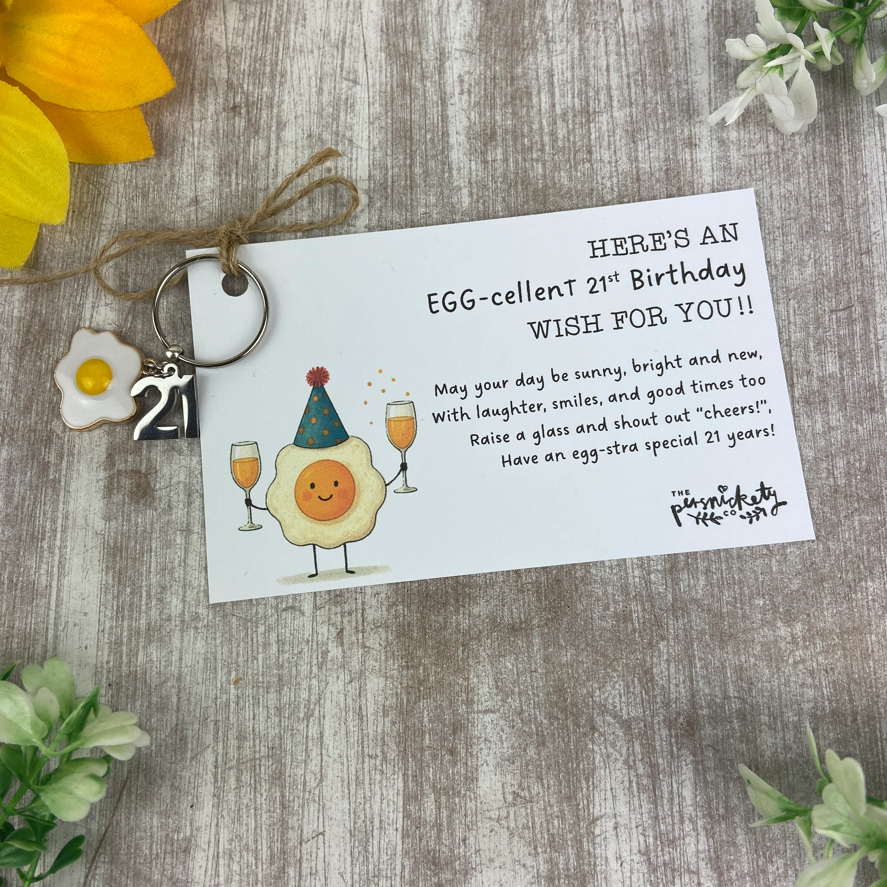 Egg-cellent Birthday Keyring - 18th, 21st, 30th, 40th, 50th - Image 3