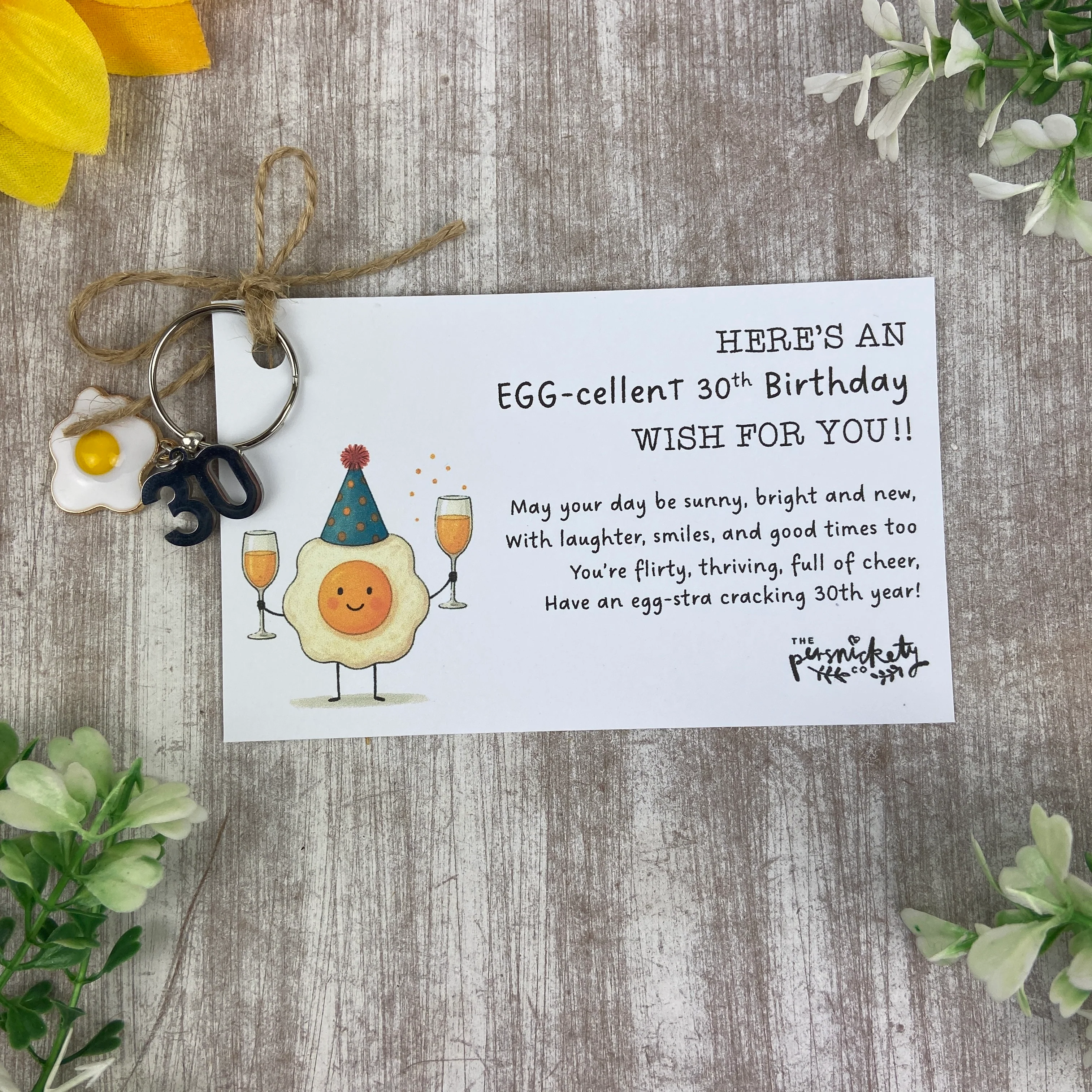 Egg-cellent Birthday Keyring - 18th, 21st, 30th, 40th, 50th - Image 4