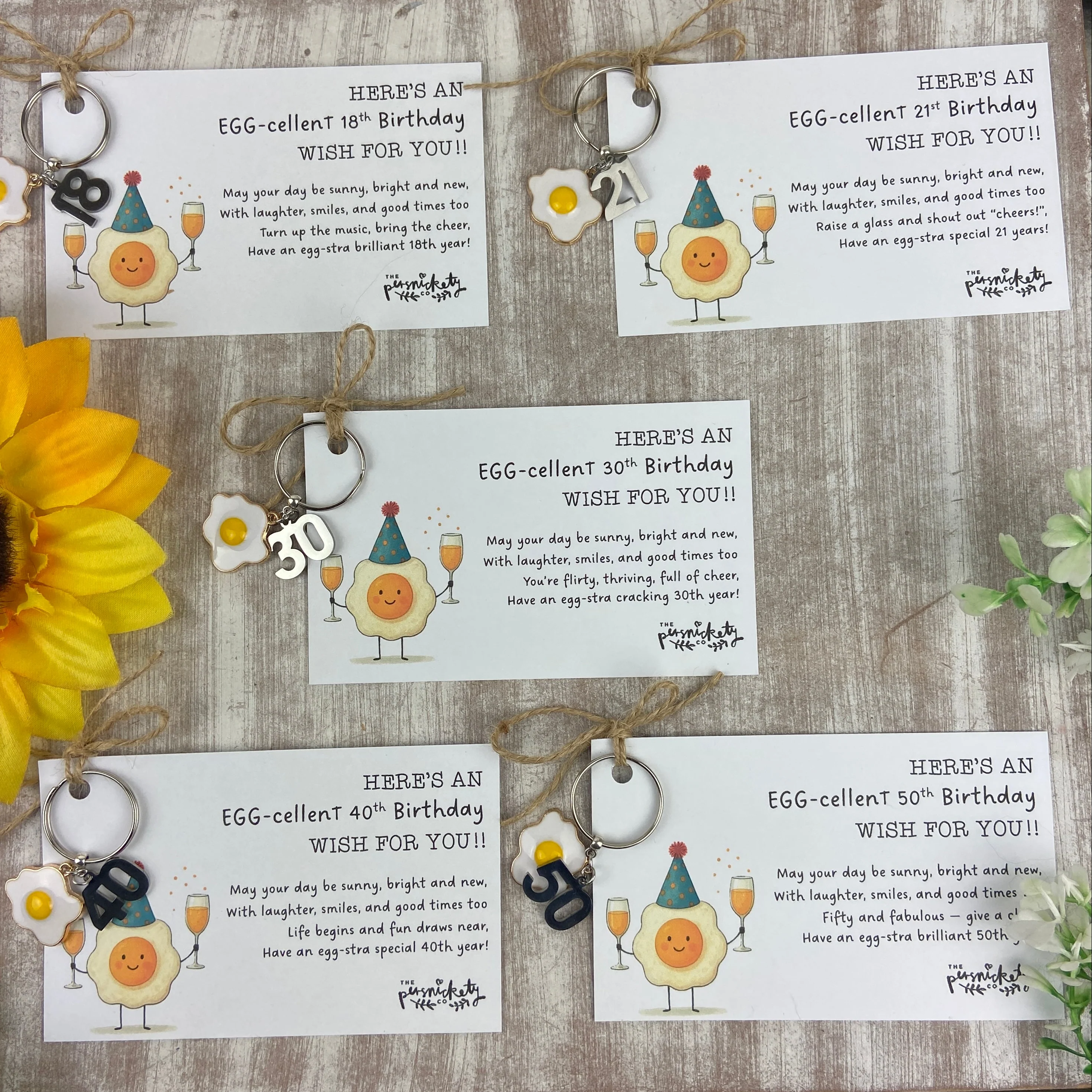Egg-cellent Birthday Keyring - 18th, 21st, 30th, 40th, 50th - Image 7