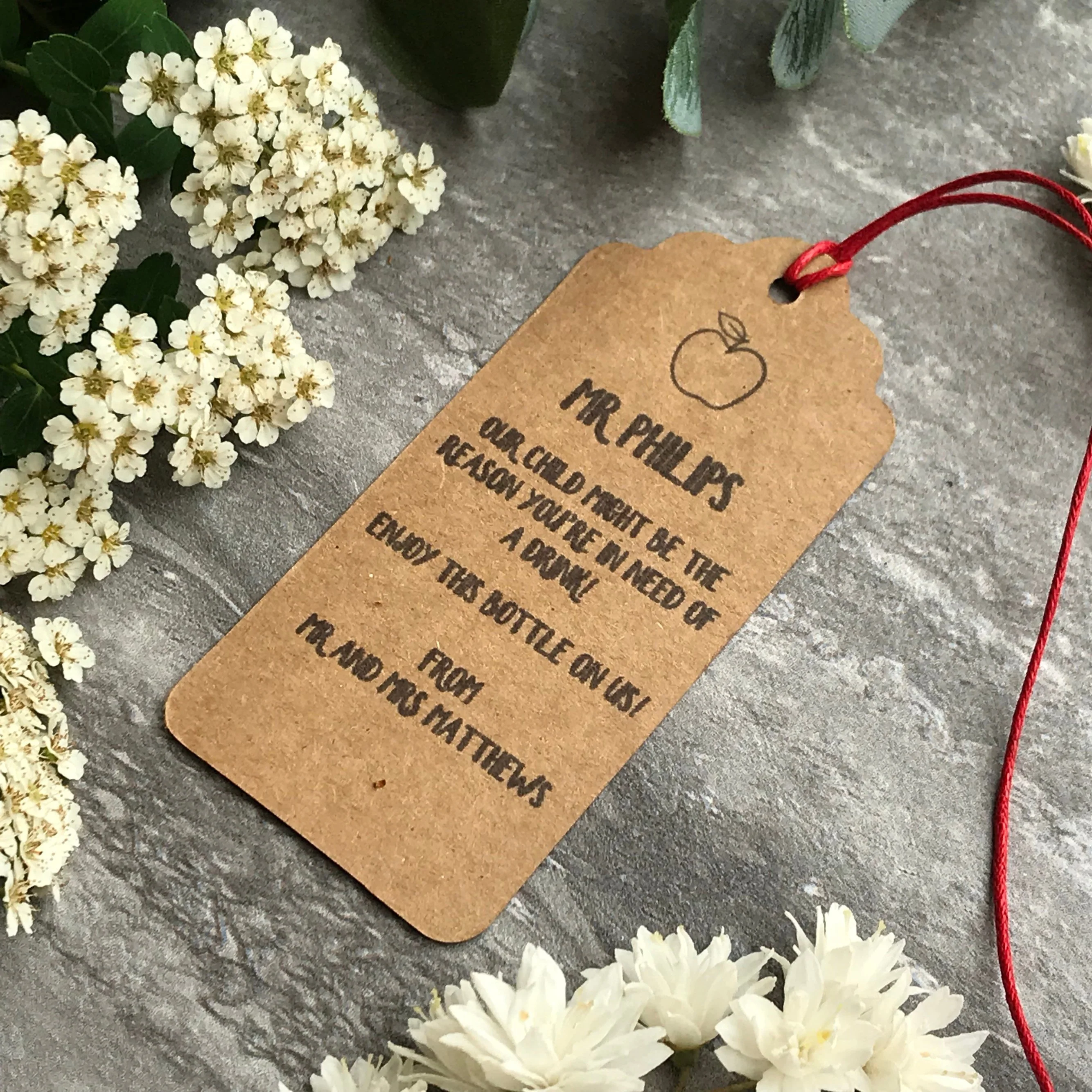 Enjoy This Bottle On Us! Teacher Wine Tag - Image 5