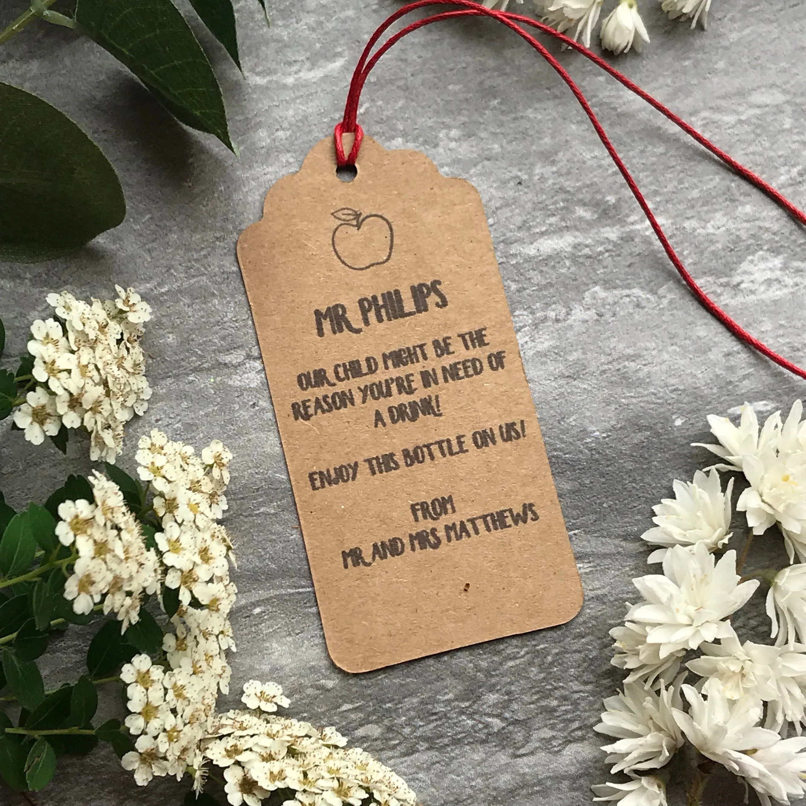 Enjoy This Bottle On Us! Teacher Wine Tag - Image 6