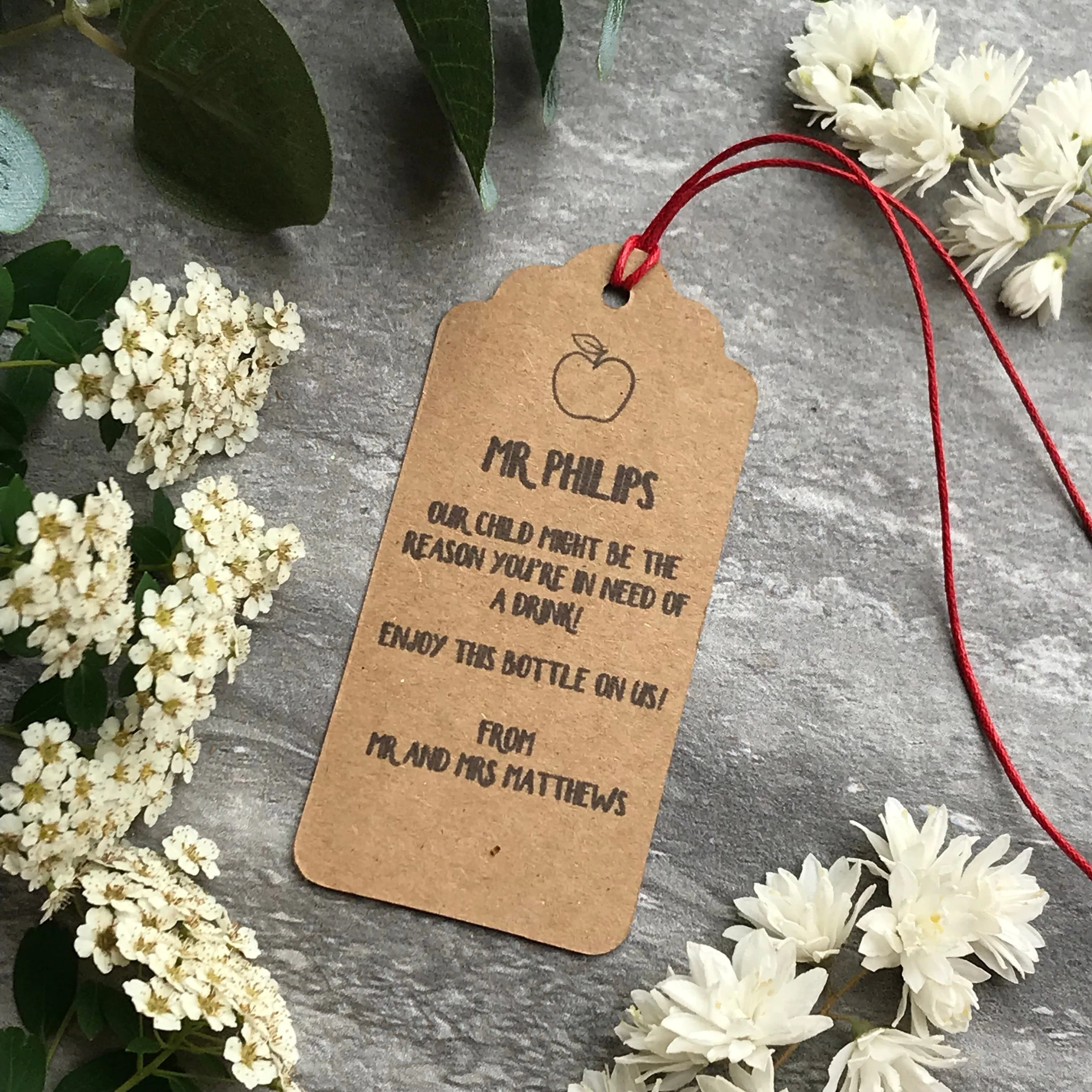 Enjoy This Bottle On Us! Teacher Wine Tag - Image 7
