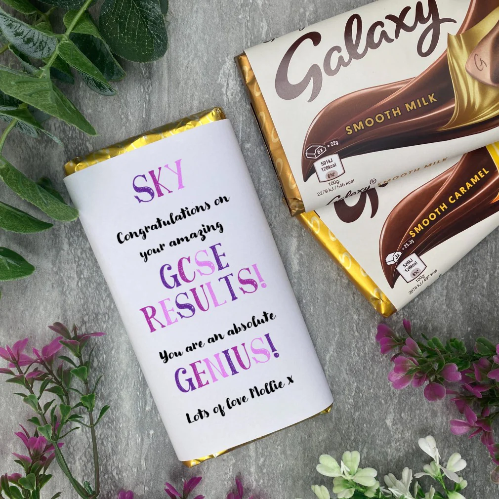 Exam Congratulations - GCSE Chocolate Bar - Purple
