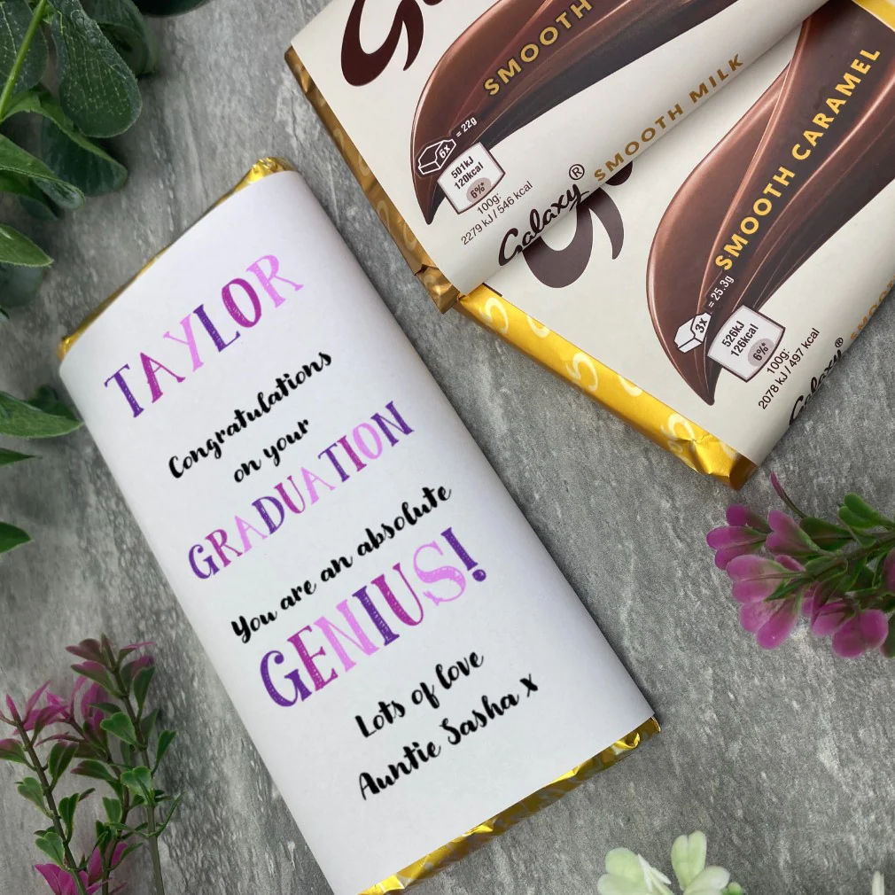 Exam Congratulations - Graduation Chocolate Bar - Purple - Image 6