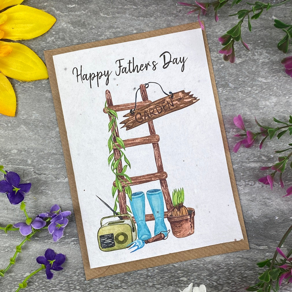 Fathers Day Garden Plantable Seed Card