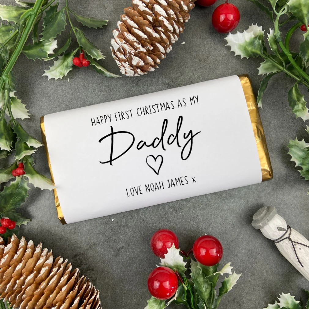 First Christmas As My Daddy - Personalised Chocolate Bar - Image 9