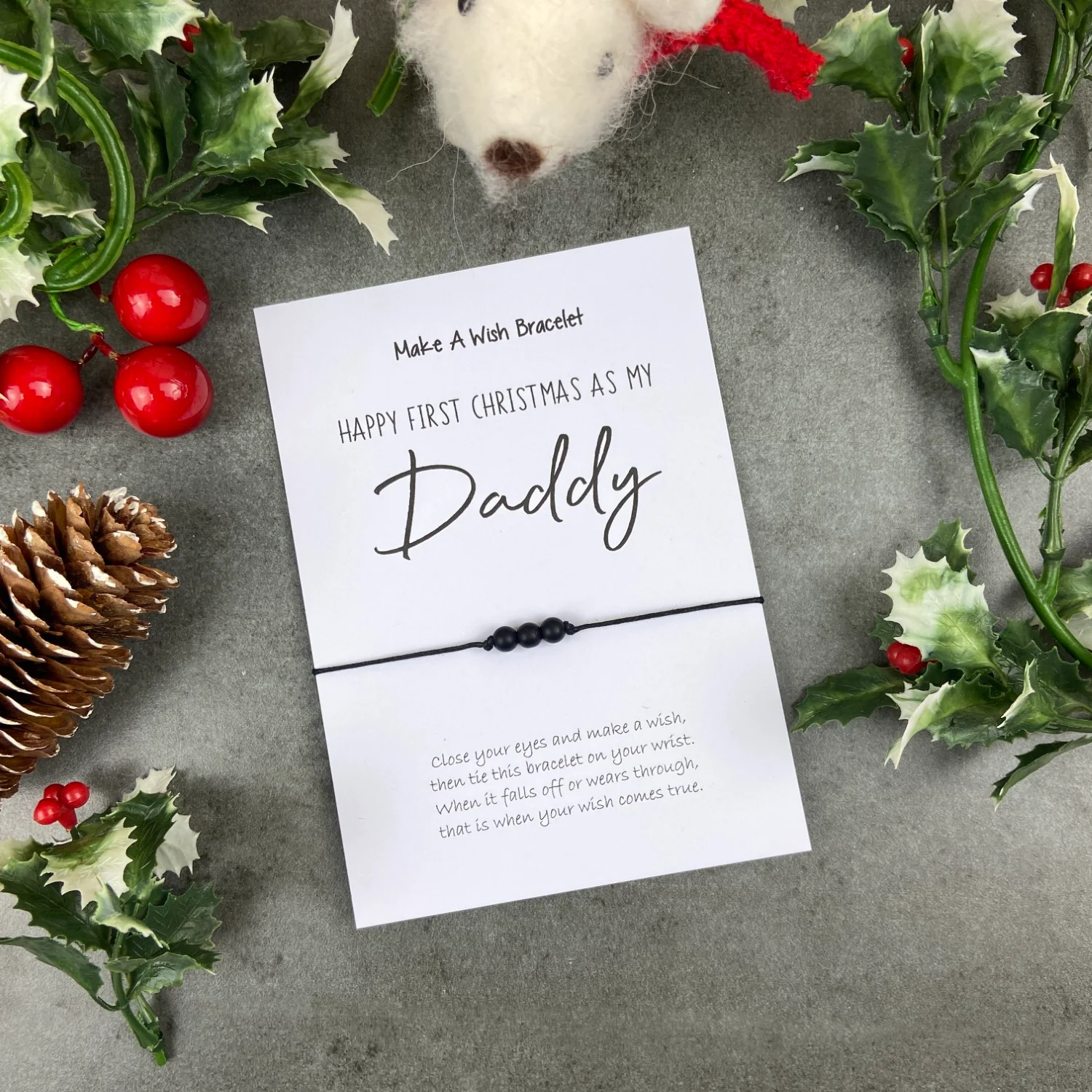 First Christmas As My Daddy Wish Bracelet - Image 8