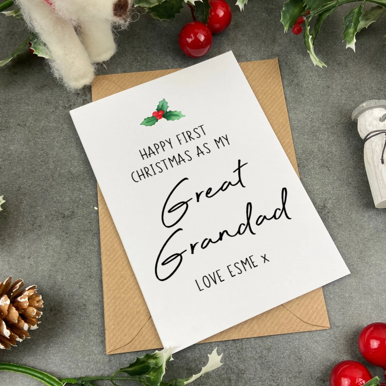 First Christmas As My Great Grandma Card - Image 5