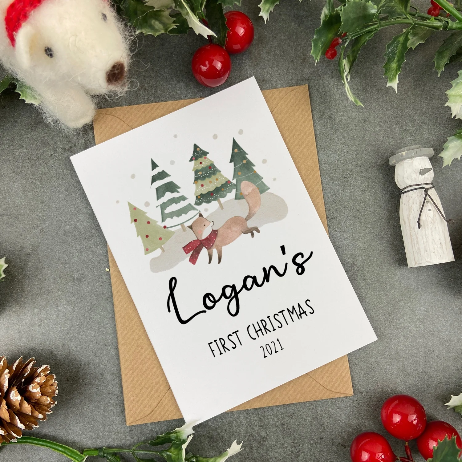 First Christmas Card - Fox - Image 4
