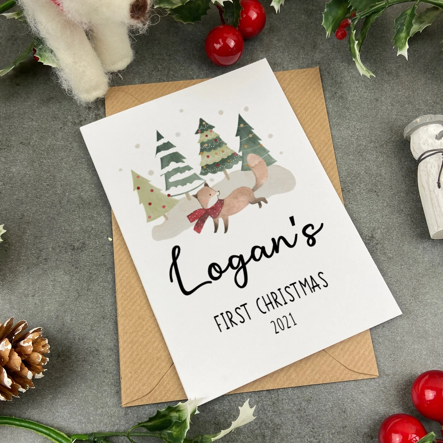 First Christmas Card - Fox - Image 5