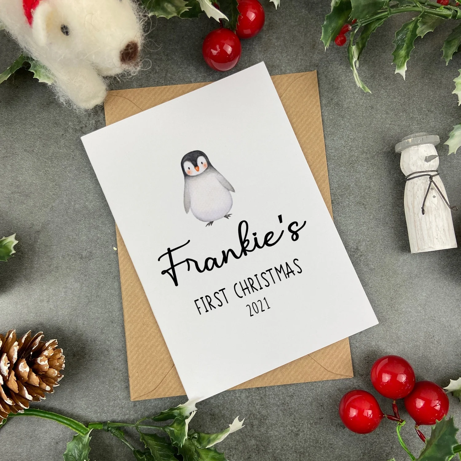 First Christmas Card - Penguin - Image 2