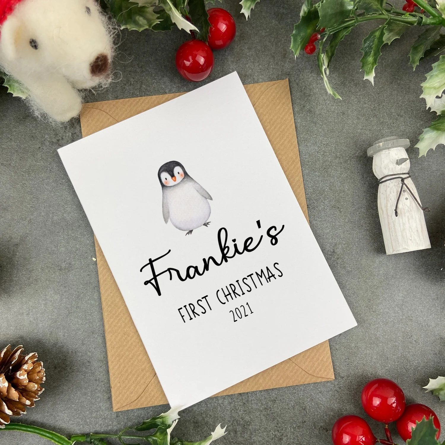 First Christmas Card - Penguin - Image 3