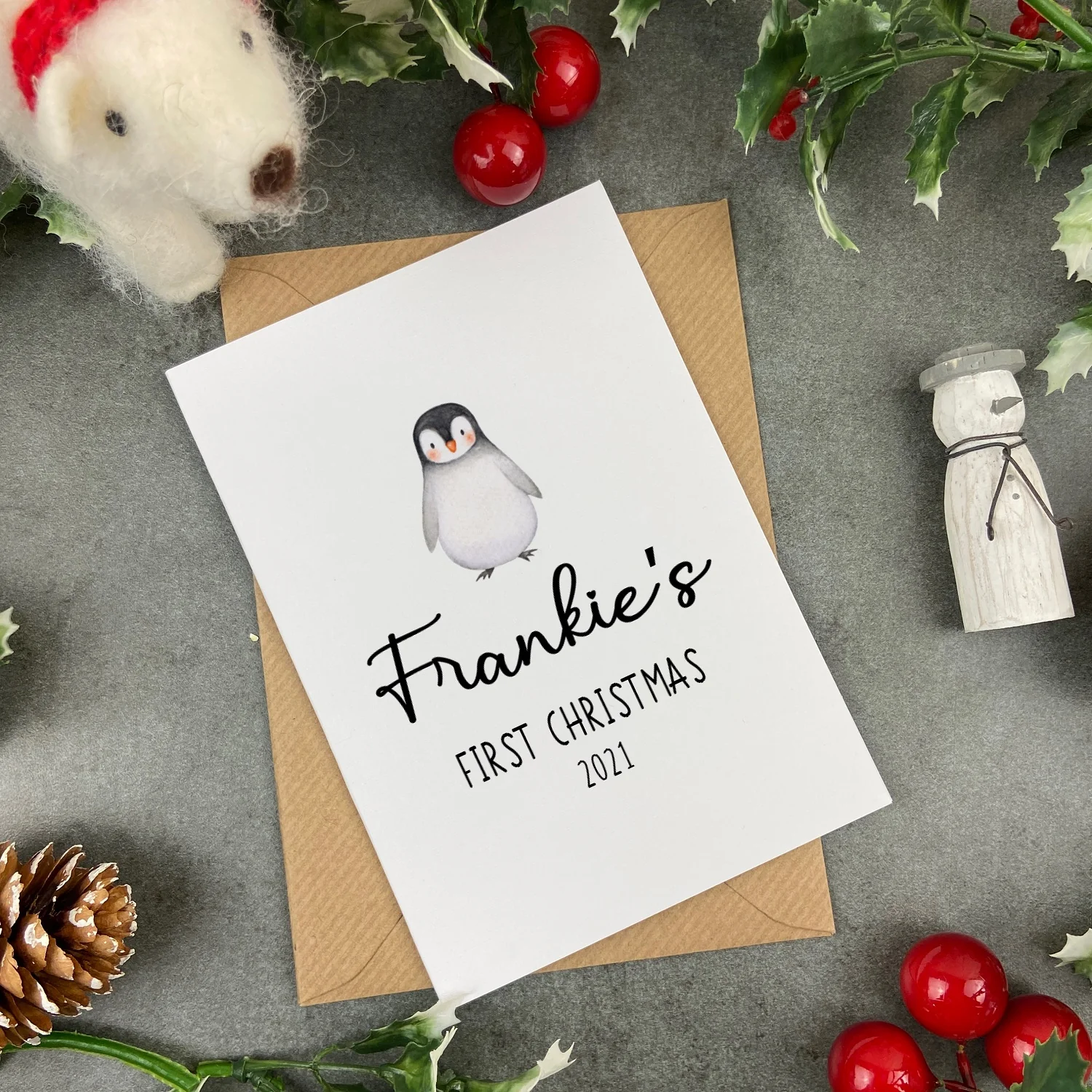 First Christmas Card - Penguin - Image 4