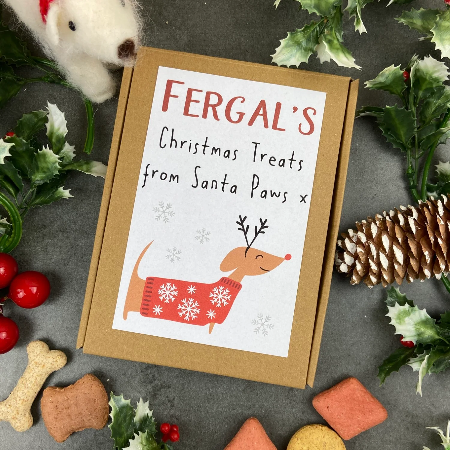 £5.00 Stocking Filler! 2 x Personalised Boxes Of Dog Treats - Image 5