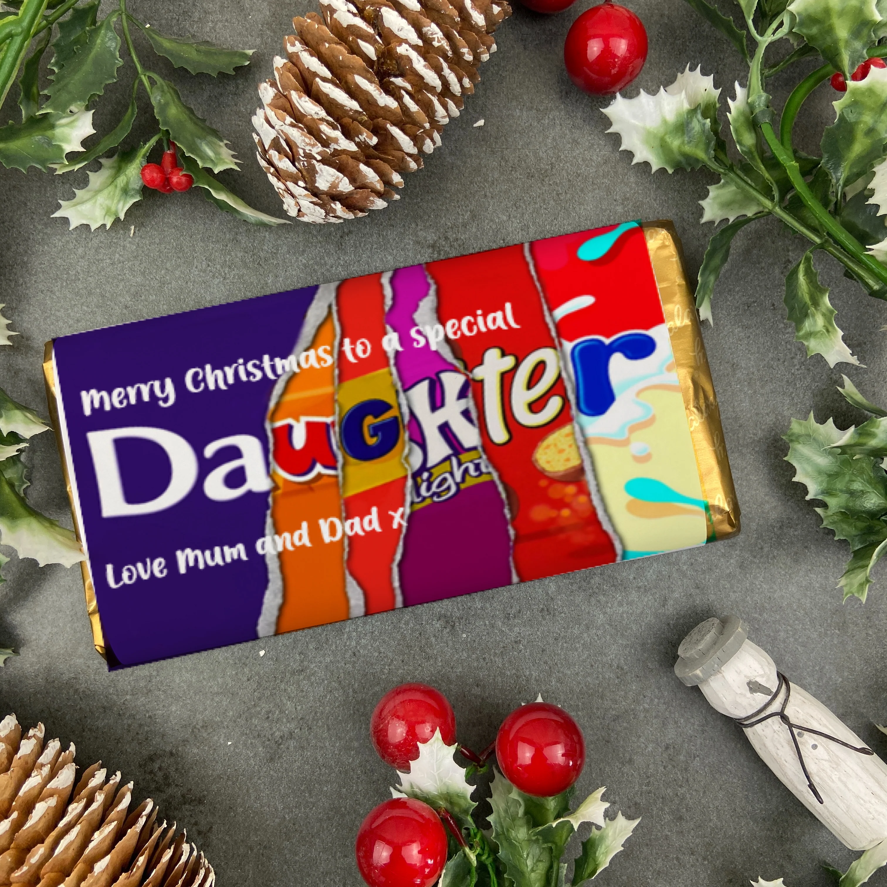£5.00 Stocking Filler! 2 x Personalised Christmas Chocolate Bars - Image 5