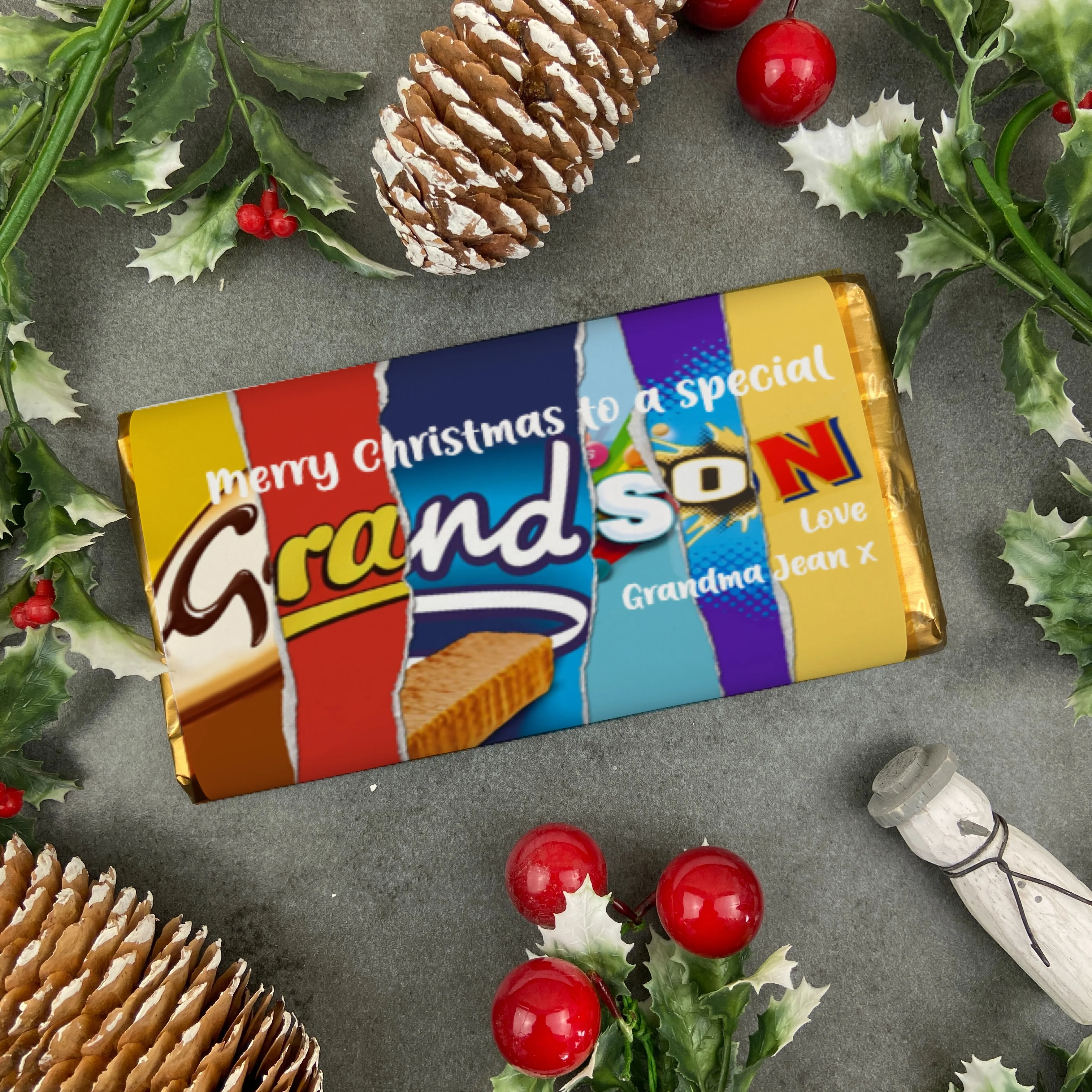 £5.00 Stocking Filler! 2 x Personalised Christmas Chocolate Bars - Image 8