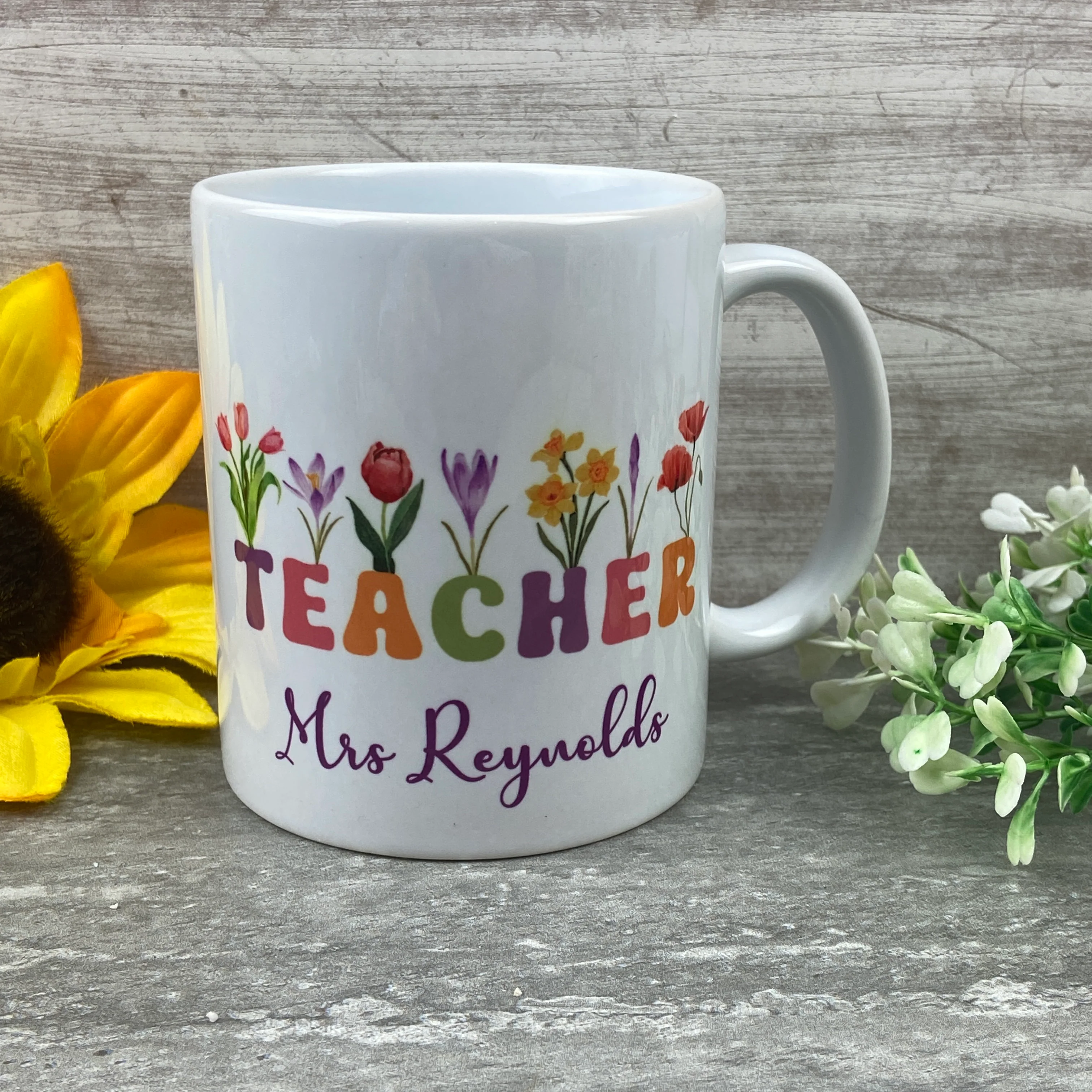 Floral Teacher Mug - Image 2