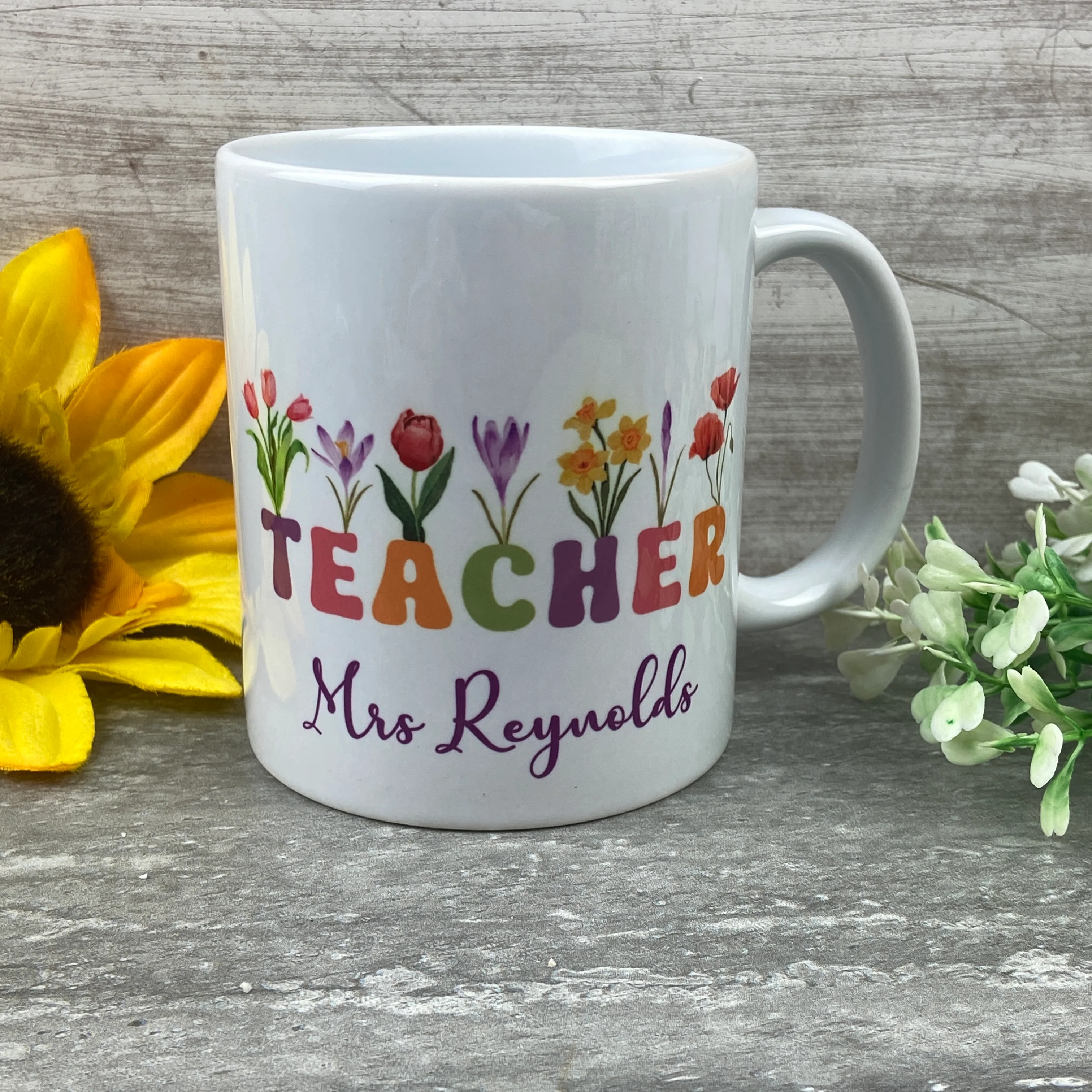 Floral Teacher Mug - Image 4