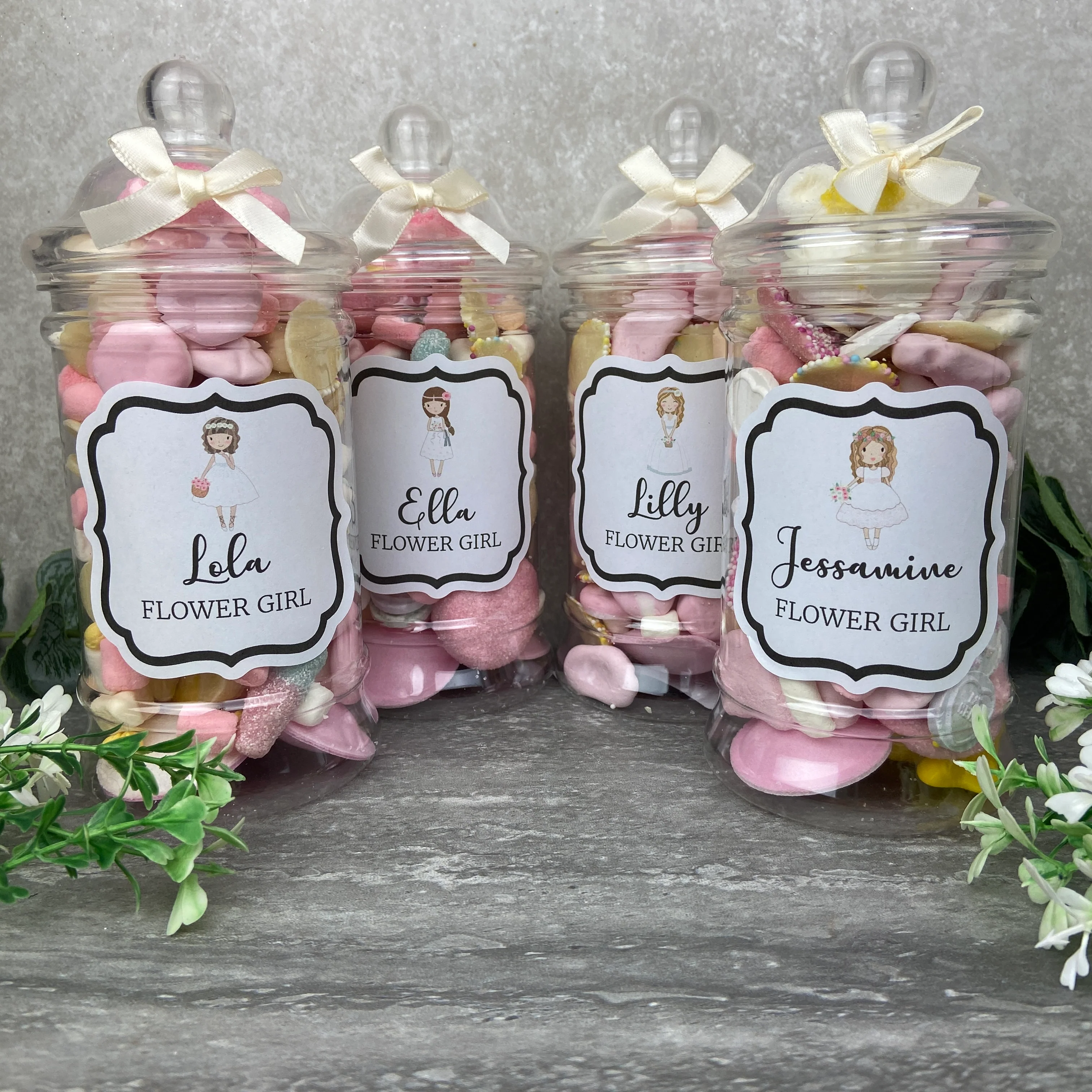 Flower Girl Personalised Sweet Jar - Image 8