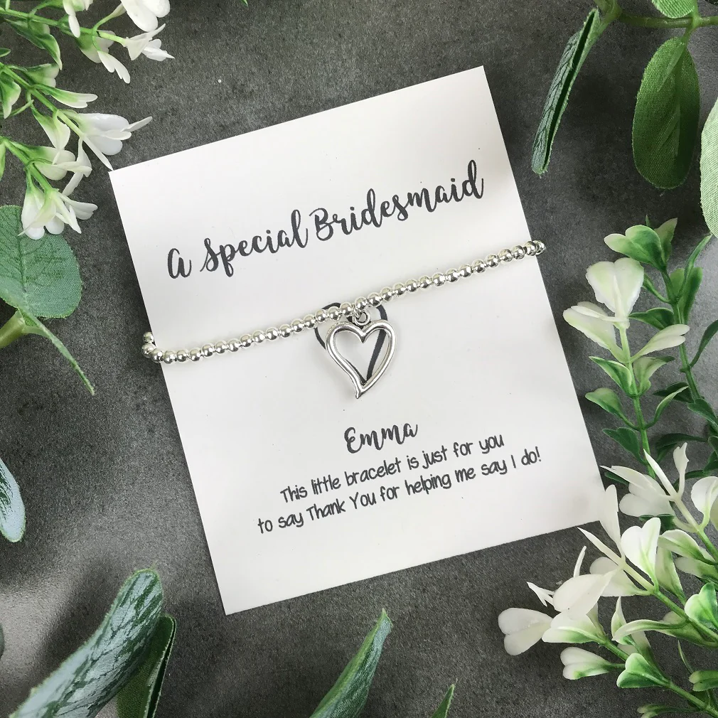 For A Special Bridesmaid Beaded Charm Bracelet - Image 2