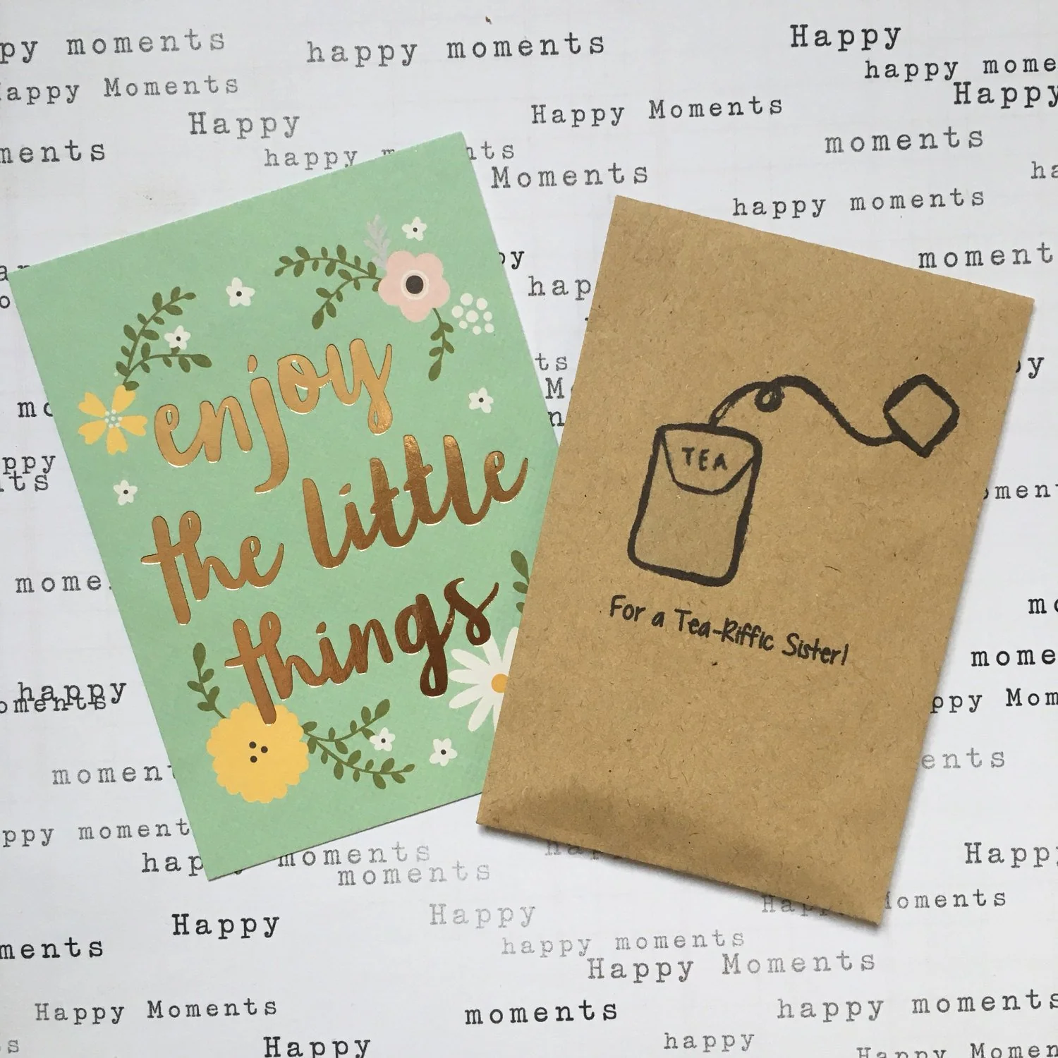 For A Tea-Riffic Sister Mini Kraft Envelope with Tea Bag