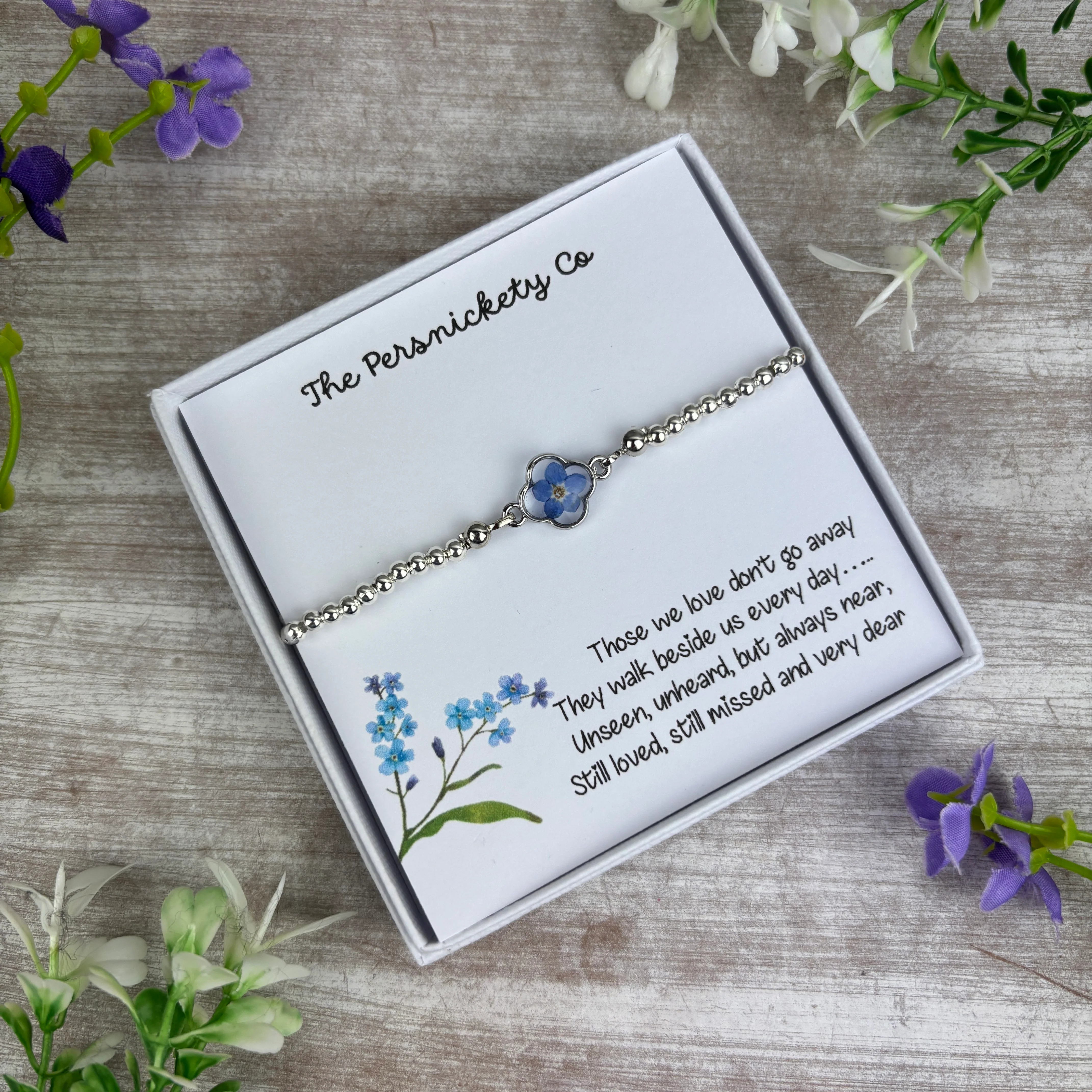 Forget Me Not Beaded Bracelet - Image 2