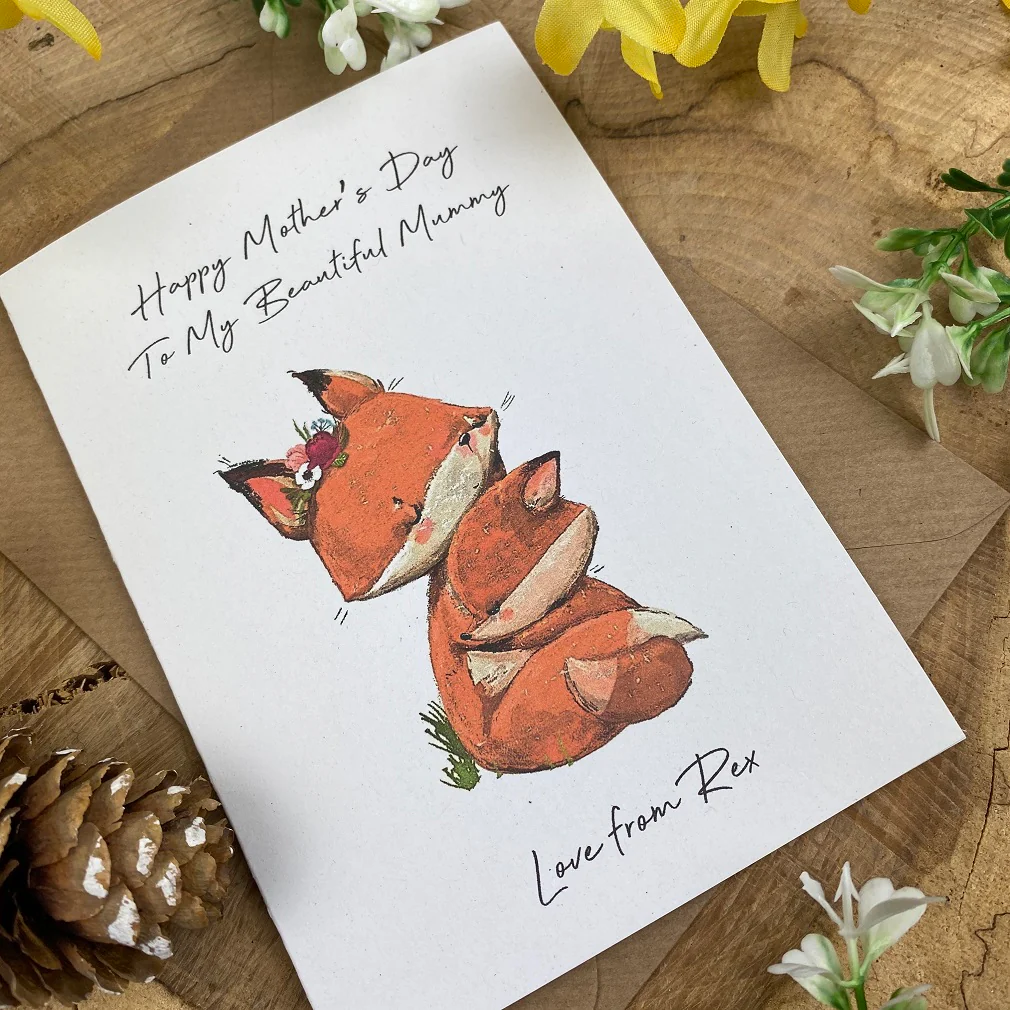 Fox Mother's Day Personalised Card - Image 6