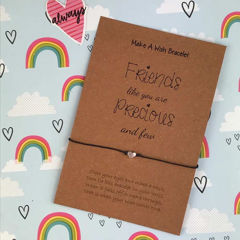 Friends Like You Are Precious And Few Heart Wish Bracelet