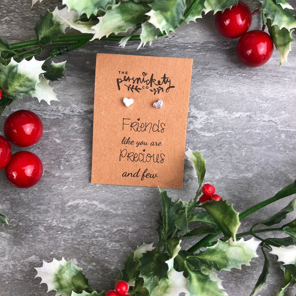 Friends Like You Are Precious & Few, Heart Earrings