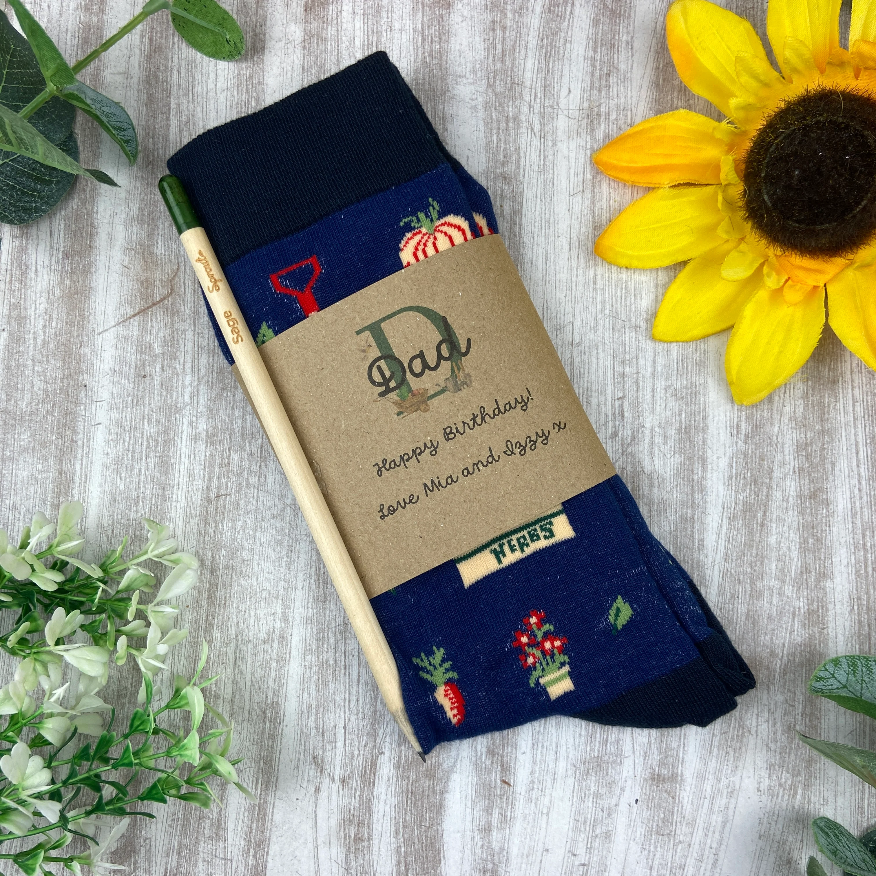 Birthday Gardening Design Socks With Plantable Pencil! - Image 15