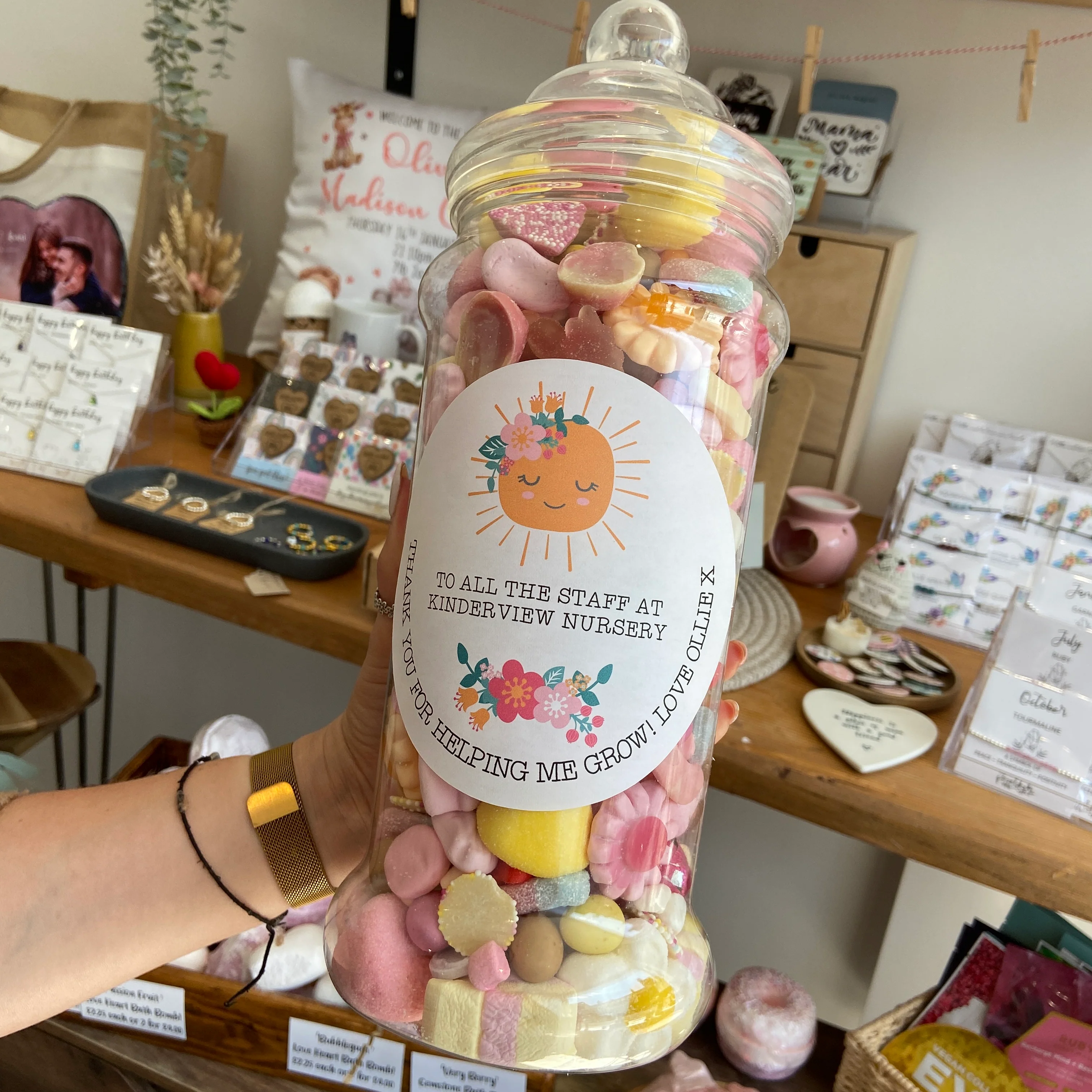 Giant Personalised  Sweet Jar - Thank You Gift for Nursery Staff / Teachers 🎁 - Image 6