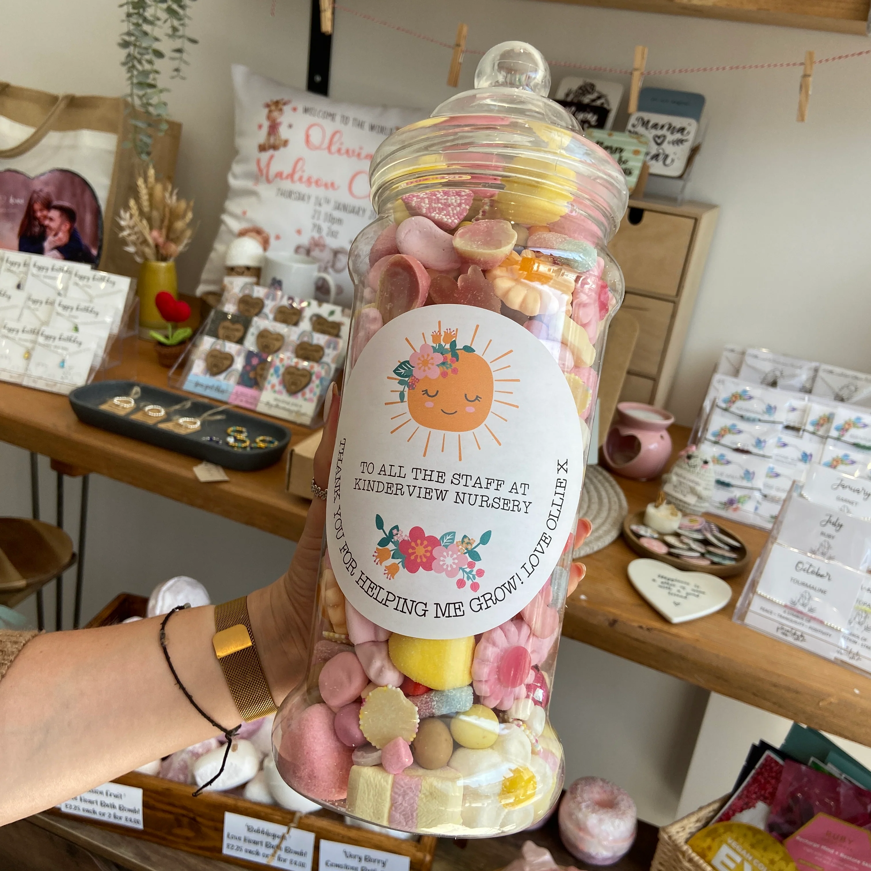 Giant Personalised  Sweet Jar - Thank You Gift for Nursery Staff / Teachers 🎁 - Image 7