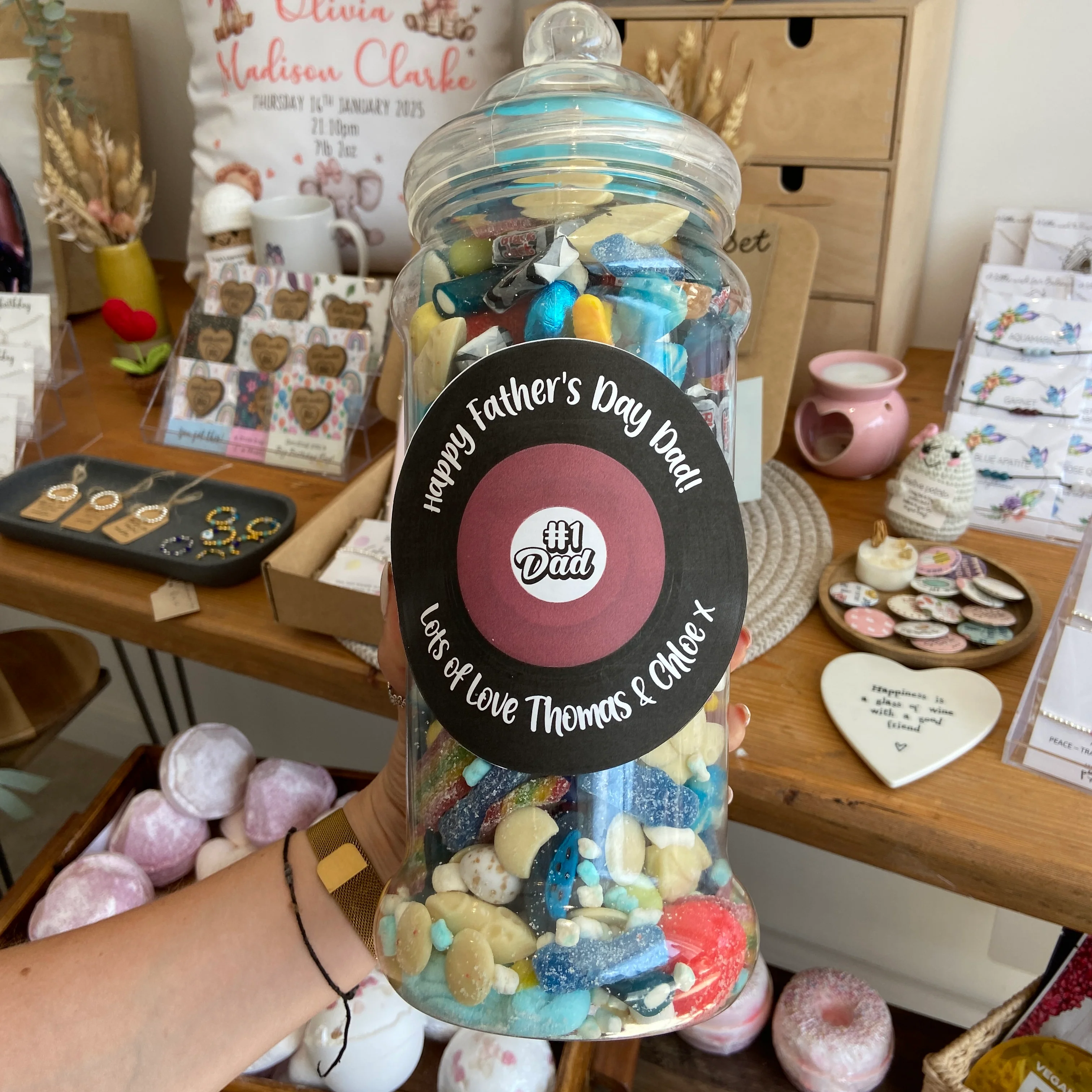 Giant Personalised Sweet Jar - The Ultimate Father’s Day Treat for the No.1 Dad 🍬 - Image 3