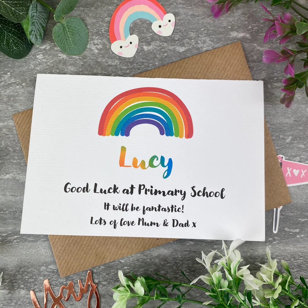 Good Luck At Primary School Rainbow Card - Image 4