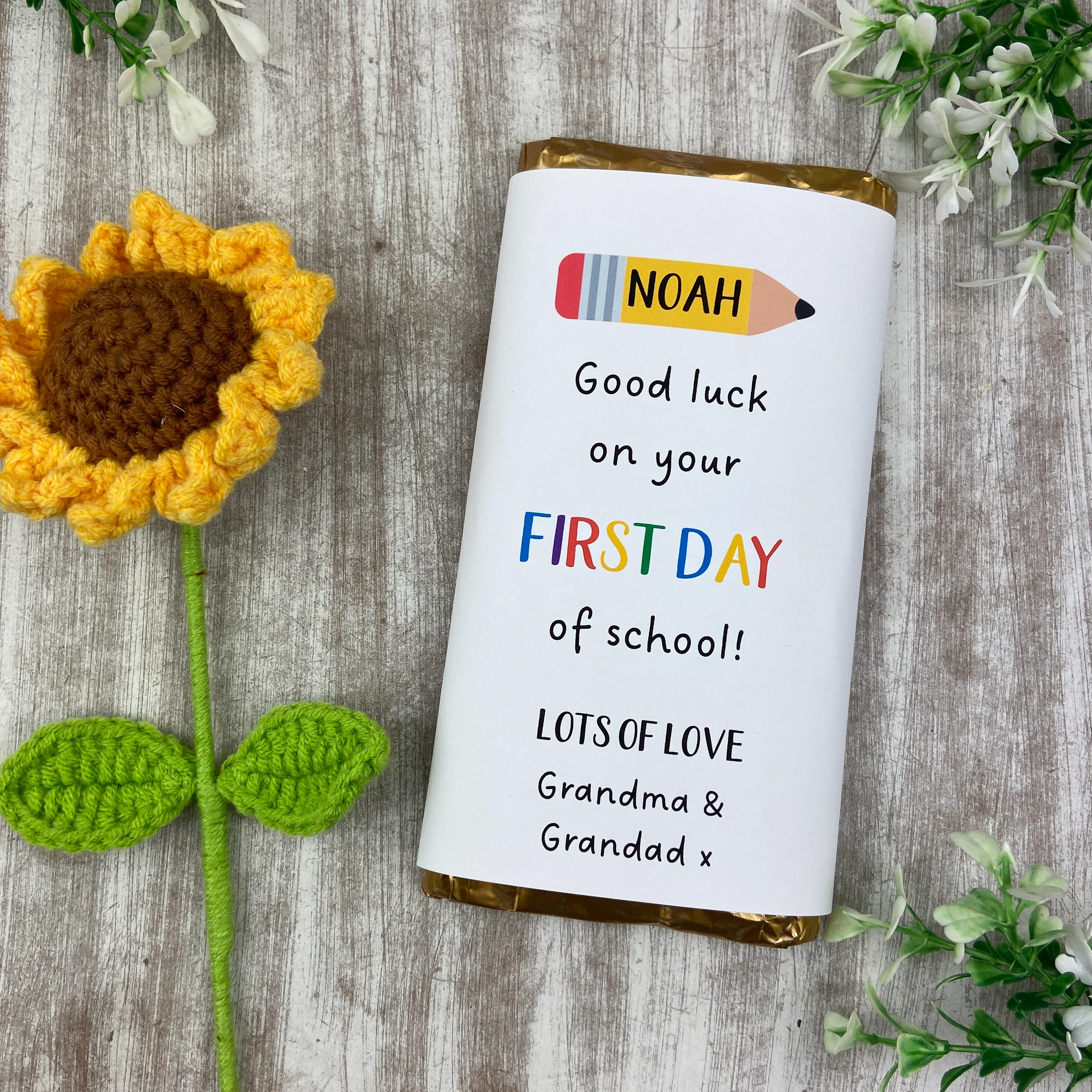 Good Luck On Your First Day Personalised Chocolate Bar - Image 2
