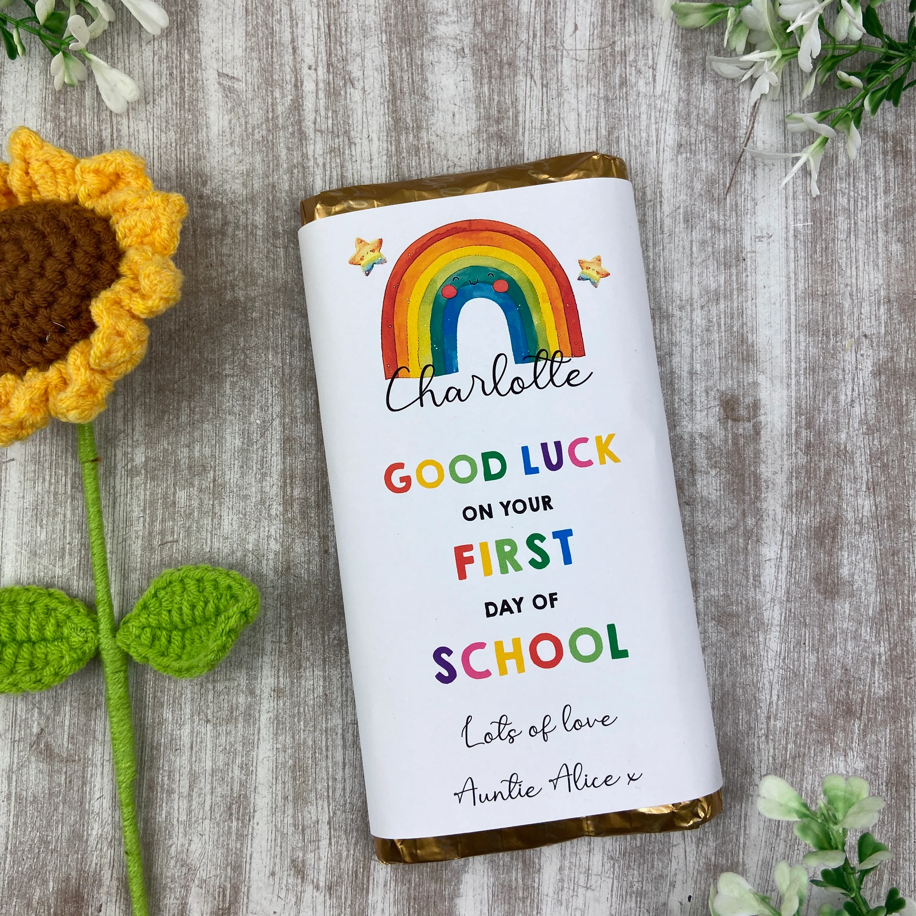 Good Luck In School Personalised Chocolate Bar - Image 4