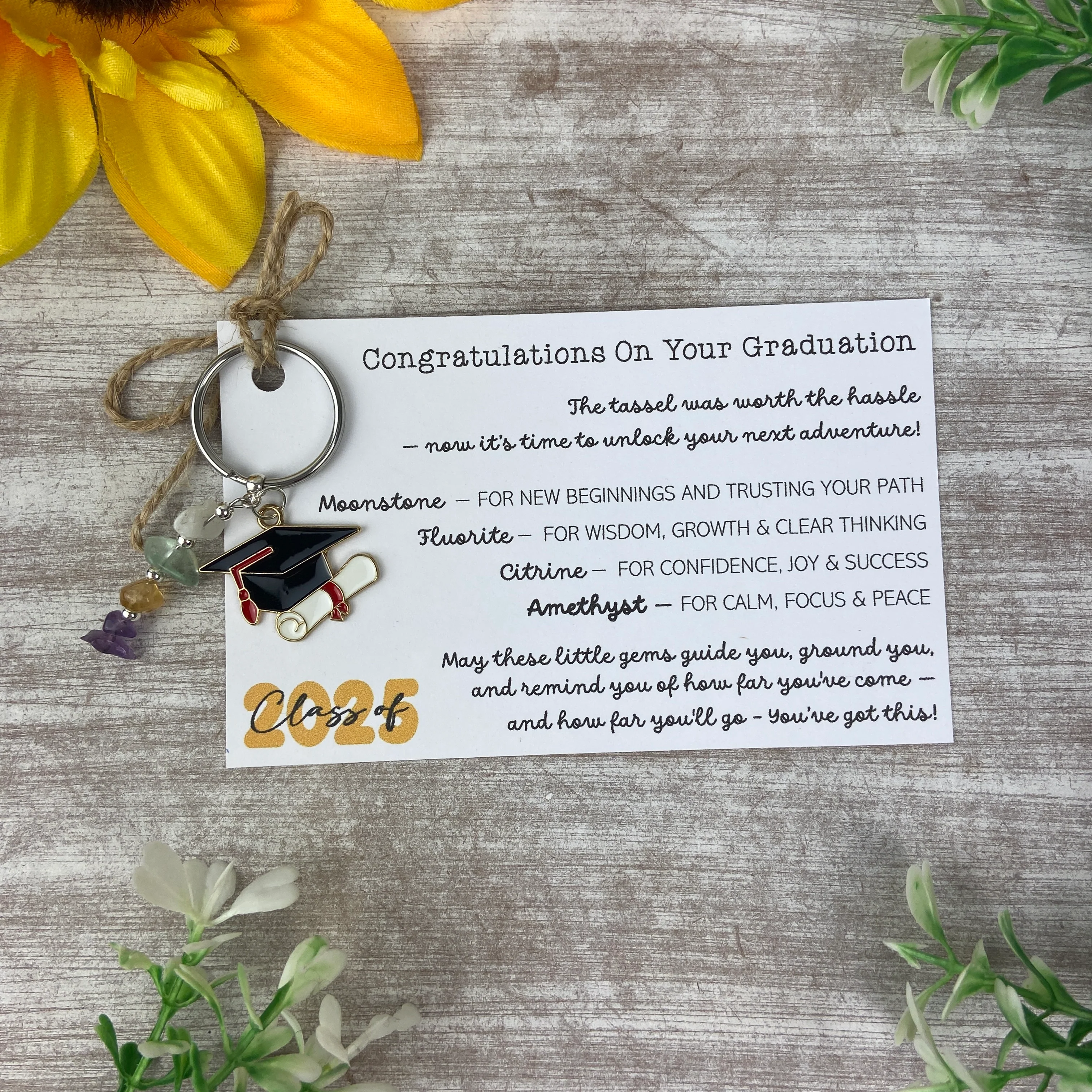 Graduation Crystal Keyring - Image 3