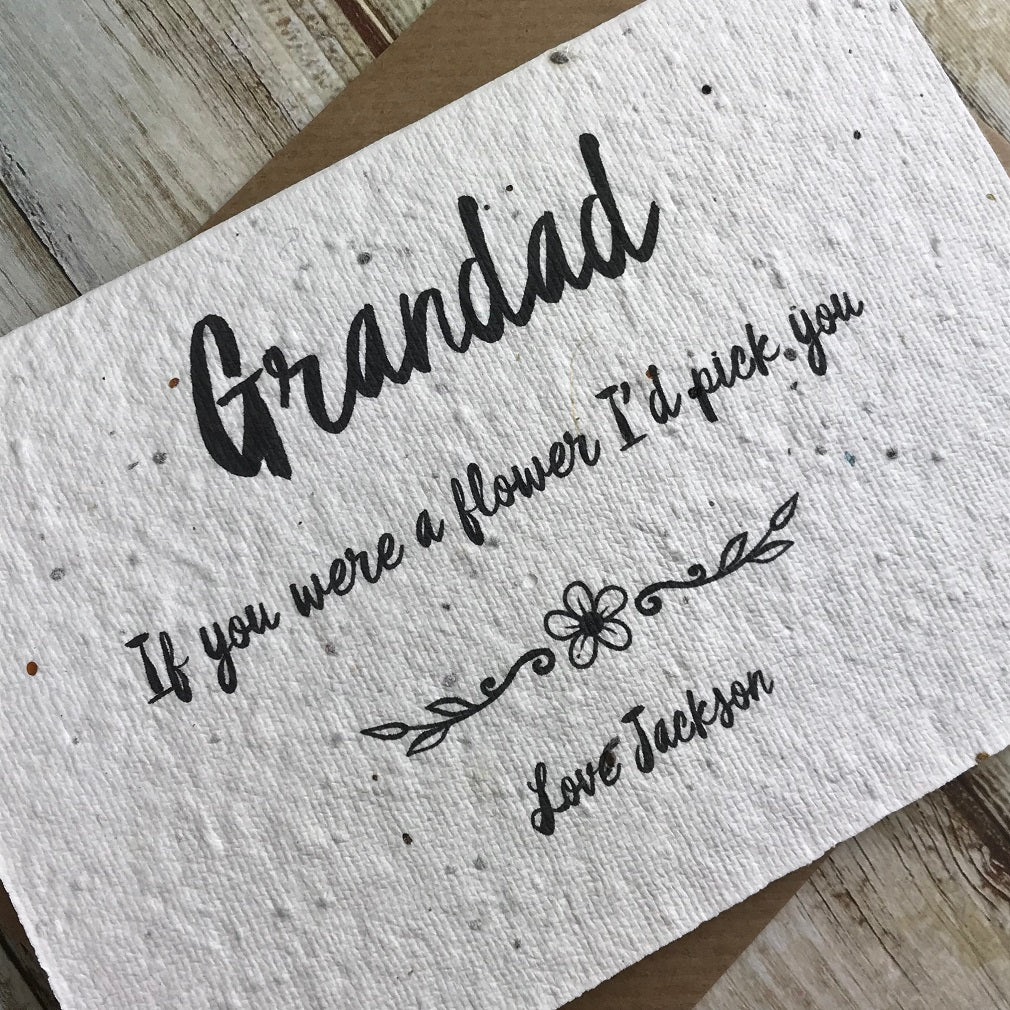 Grandad If You Were A Flower I'd Pick You - Personalised Plantable Seed Card - Image 7