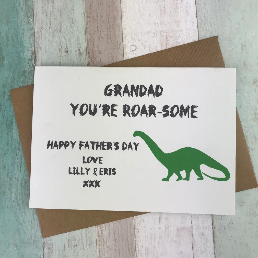 Grandad You're Roar-some Dinosaur Fathers Day Card - Image 5
