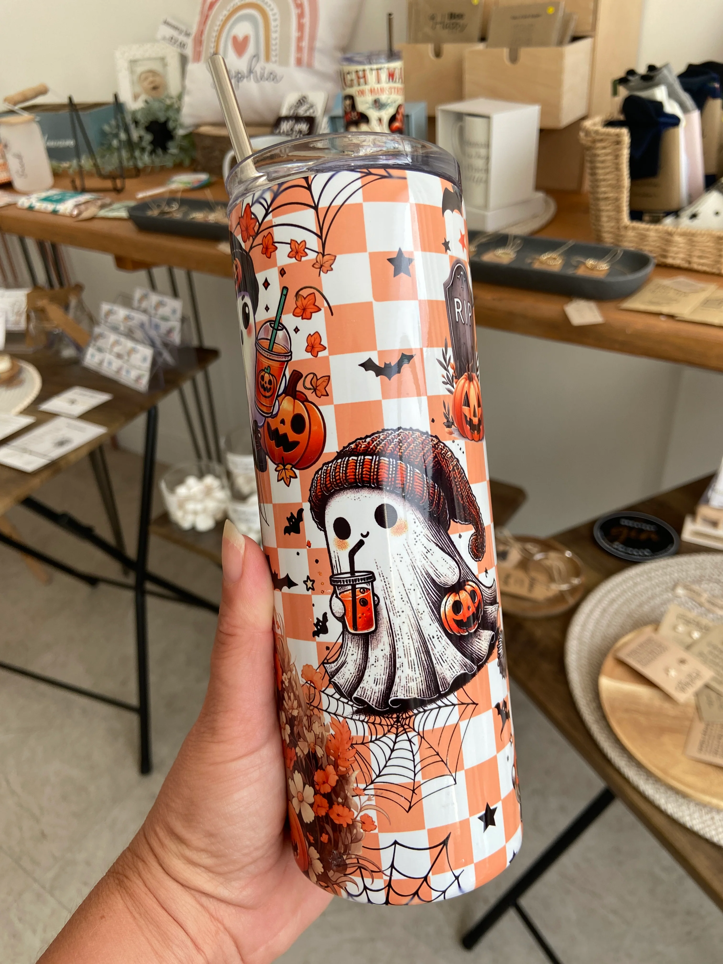 Cute Ghost Halloween Tumbler - Image 14