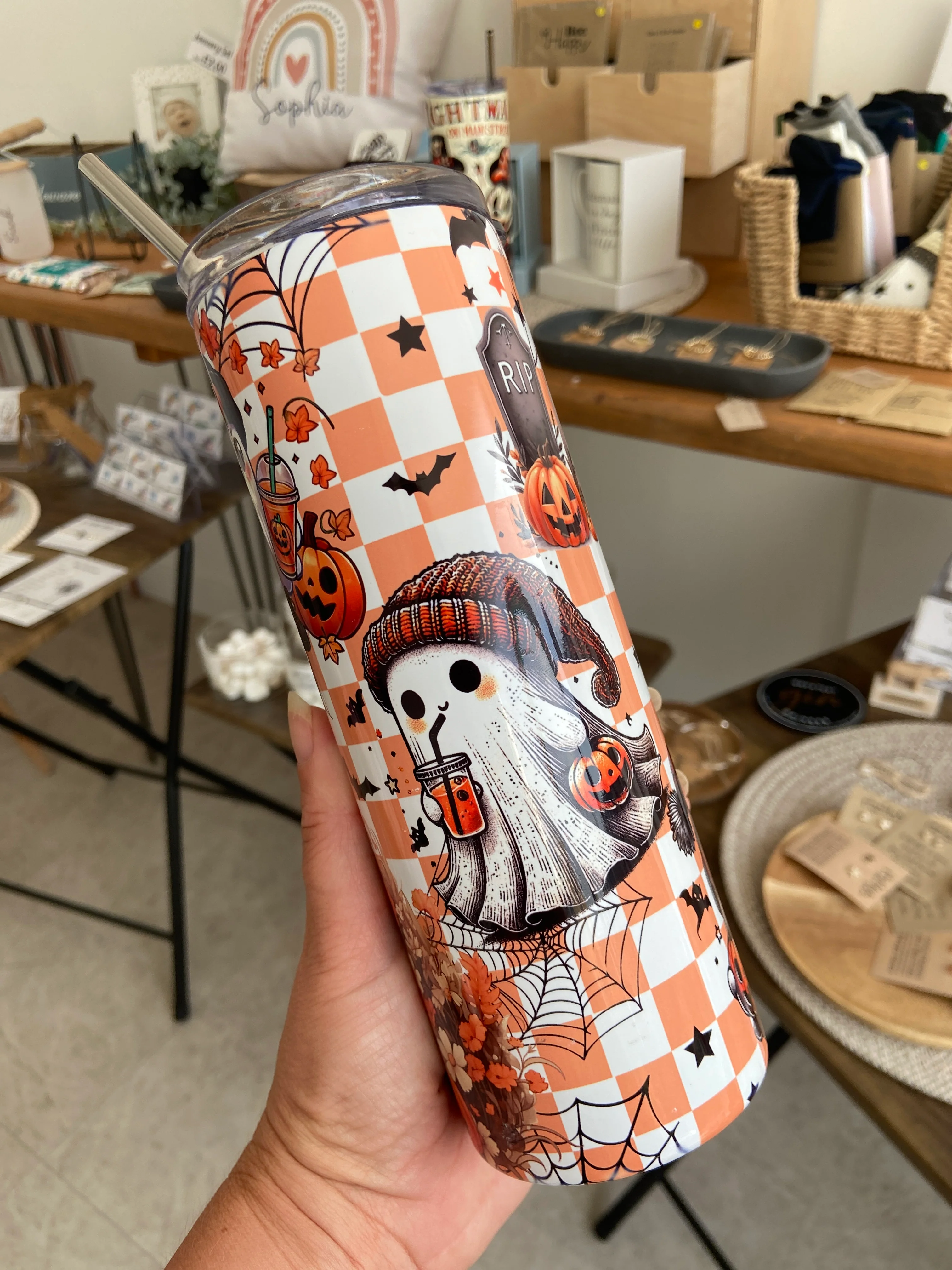 Cute Ghost Halloween Tumbler - Image 15