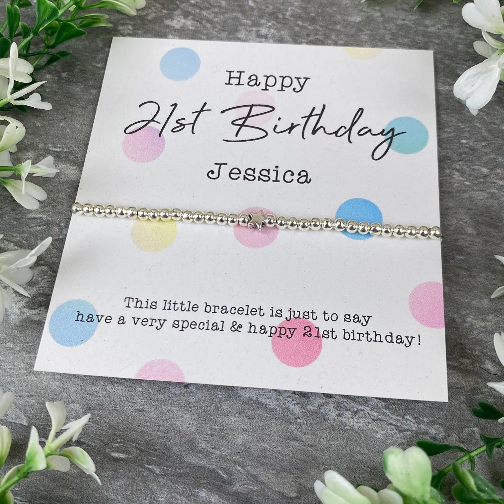 Happy 21st Birthday Beaded Bracelet - Image 7