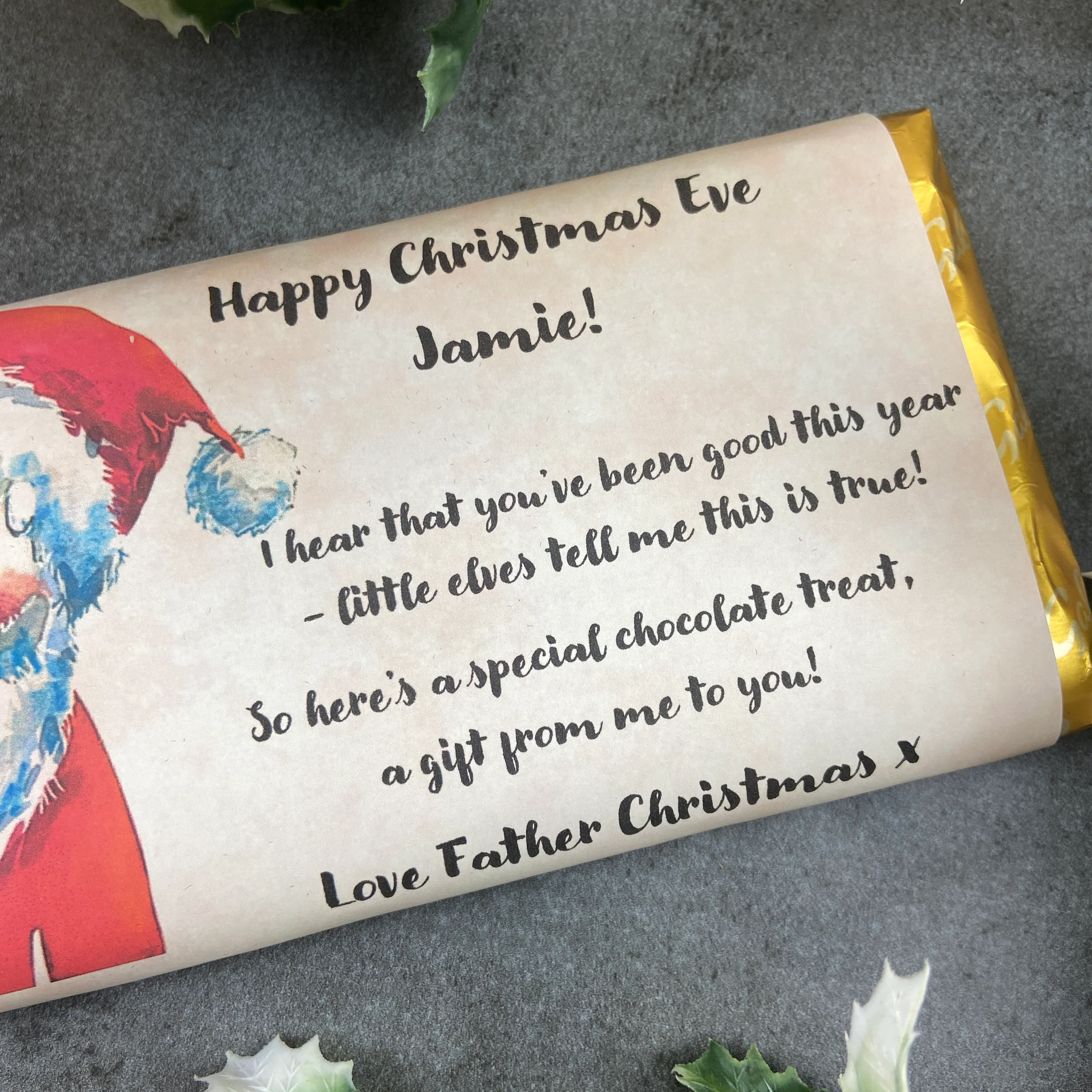 EMMA'S PICK OF THE MONTH Happy Christmas Eve Chocolate Bar - Image 5
