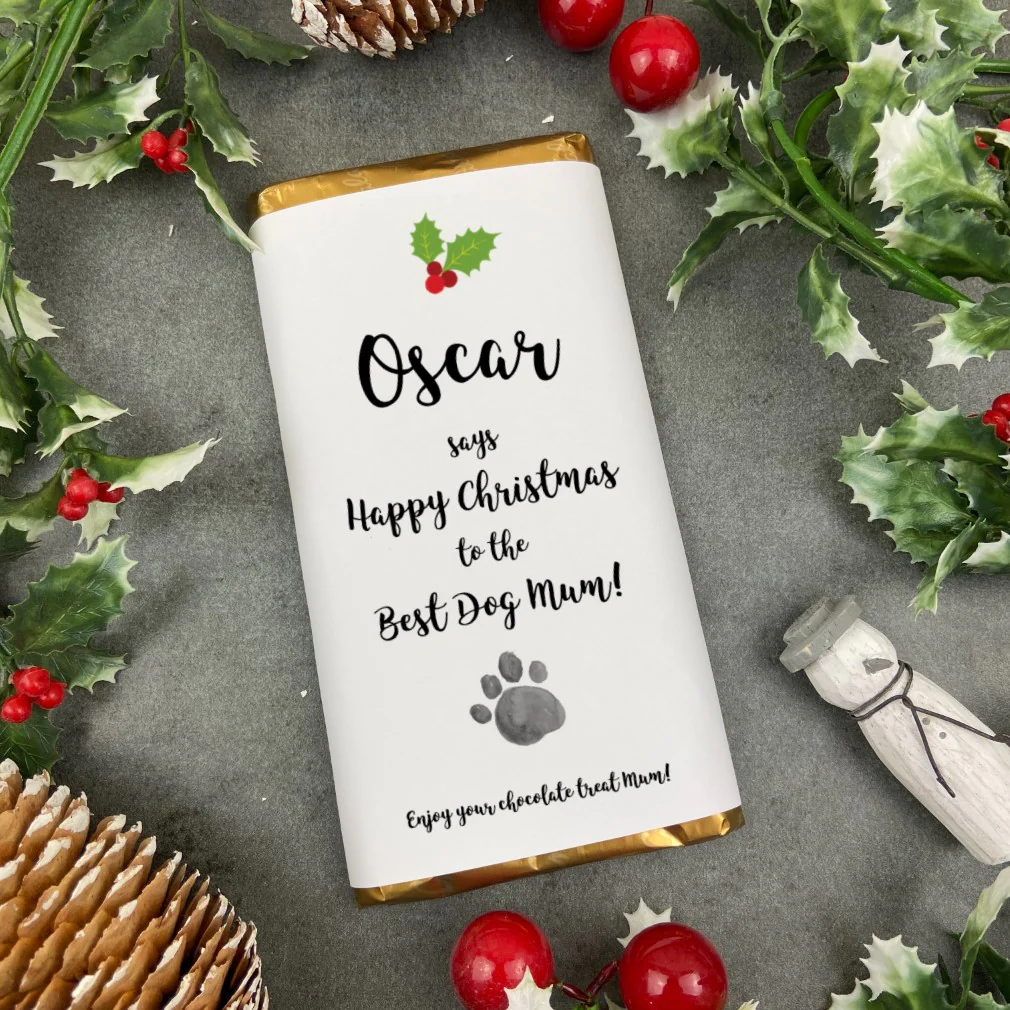 Happy Christmas From The Dog - Personalised Christmas Chocolate Bar - Image 5